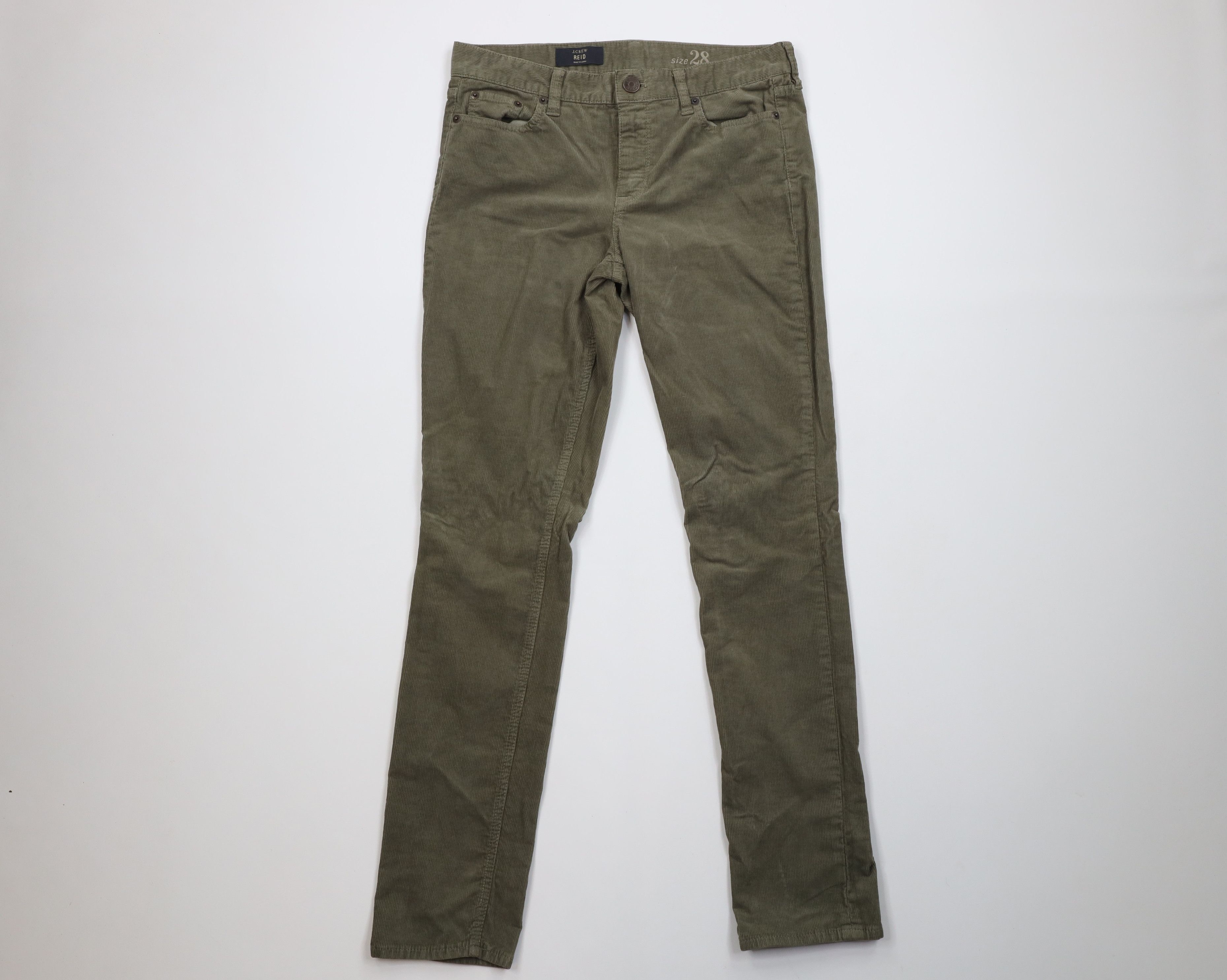 J.Crew J Crew Reid Skinny Straight Leg Corduroy Chino Pants Green Size 28" / US 6 / IT 42 - 1 Thumbnail