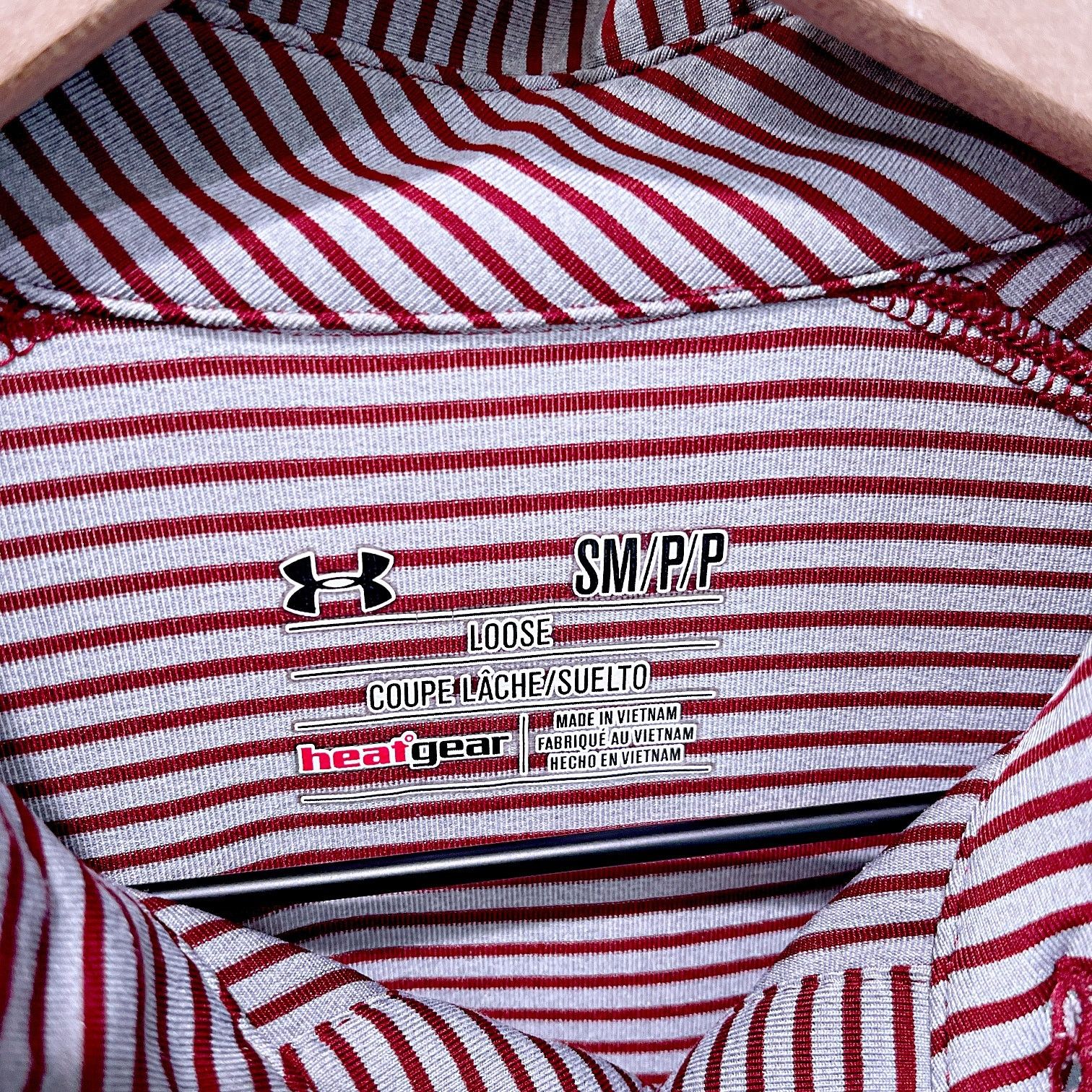 Under Armour Under Armour Performance Golf Polo Gray Red Stripe Mens S Size US S / EU 44-46 / 1 - 6 Thumbnail