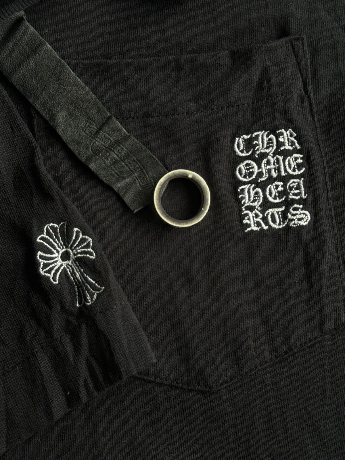Rare - Embroidered EyeChart Tee Leather Tag