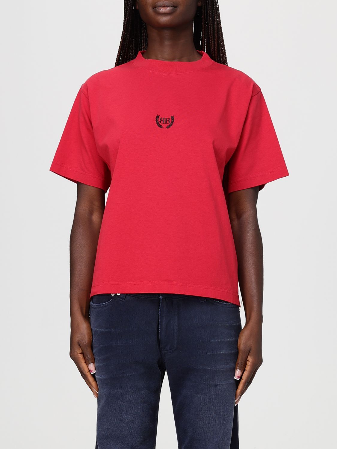 Balenciaga Balenciaga T-Shirt Woman Gnawed Blue Size M / US 6-8 / IT 42-44 - 1 Thumbnail