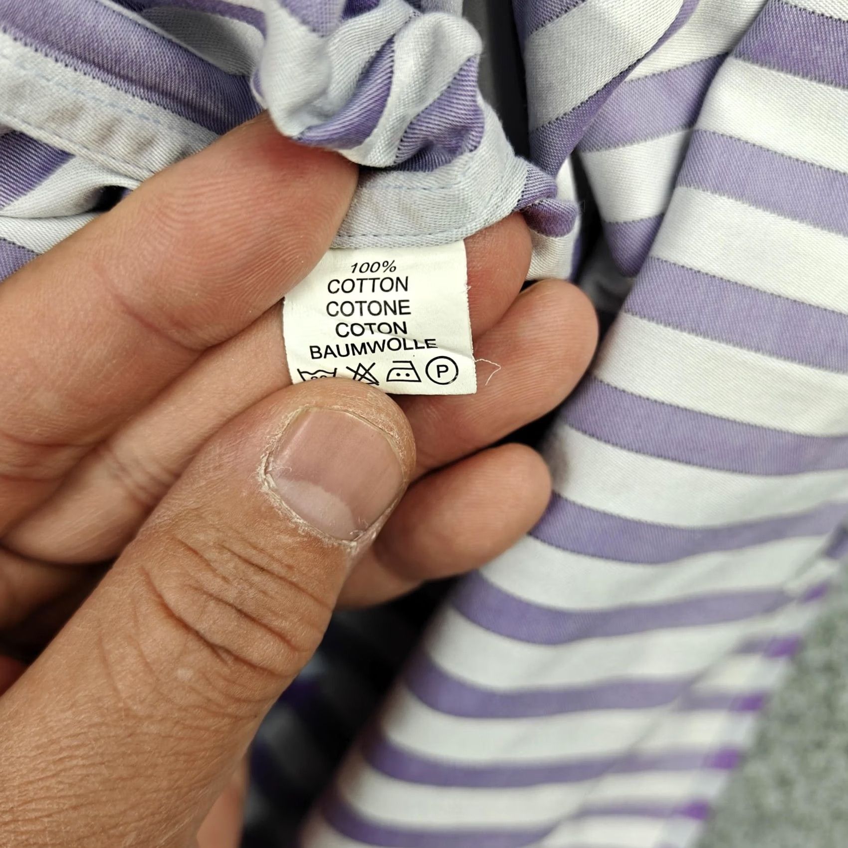 Robert Graham Robert Graham Shirt Mens M Purple Stripe Cotton Long Sleeve Button-Up Size US M / EU 48-50 / 2 - 4 Thumbnail