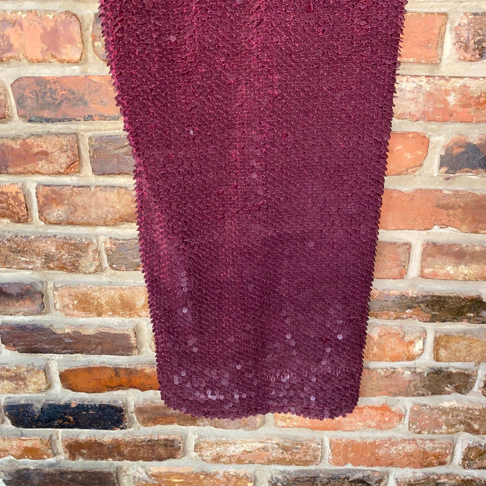 Other DO+BE Burgundy Velvet Sequined Mini Tank Slip Dress Small Size S / US 4 / IT 40 - 4 Thumbnail