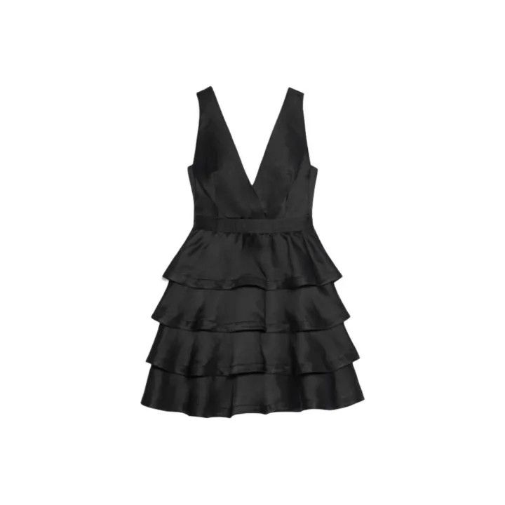 Sandro Sandro Black Ruffled Sleeve Dress 0079 Size M / US 6-8 / IT 42-44 - 1 Thumbnail
