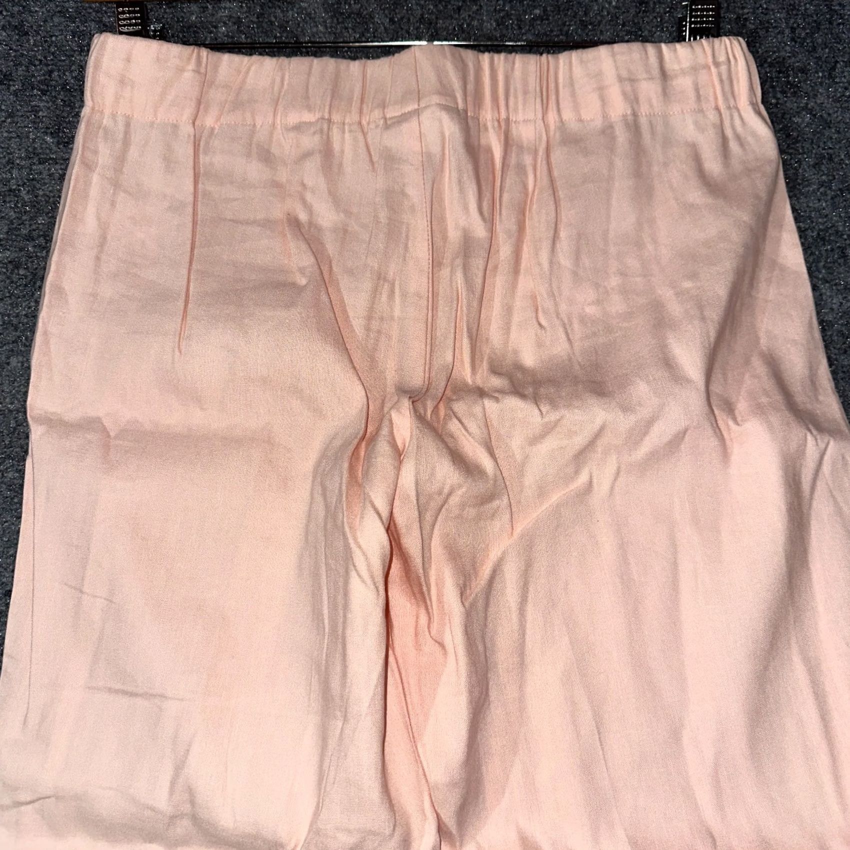 J. Jill J. Jill Pants Womens XS Petite Linen Stretch Pale Peach Split Hem Pull On Elastic Size 26" / US 2 / IT 38 - 7 Thumbnail