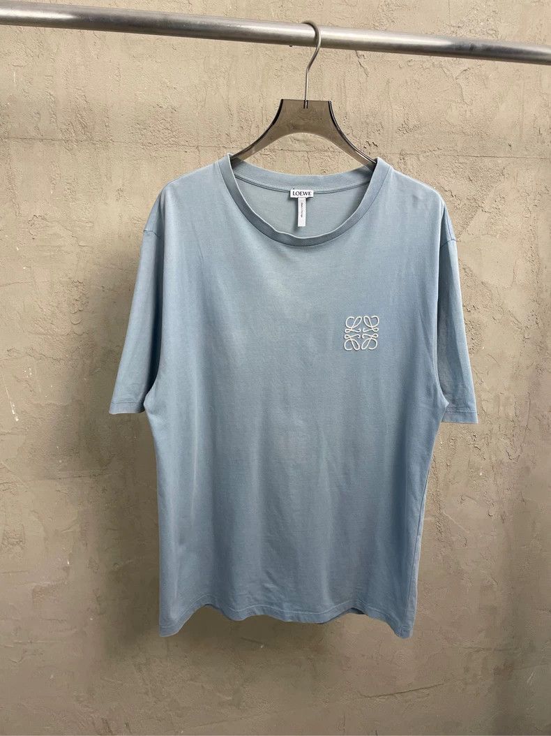 Loewe loewe Haze blue embroidered small logo short sleeve 2506-Ne Size US L / EU 52-54 / 3 - 1 Thumbnail