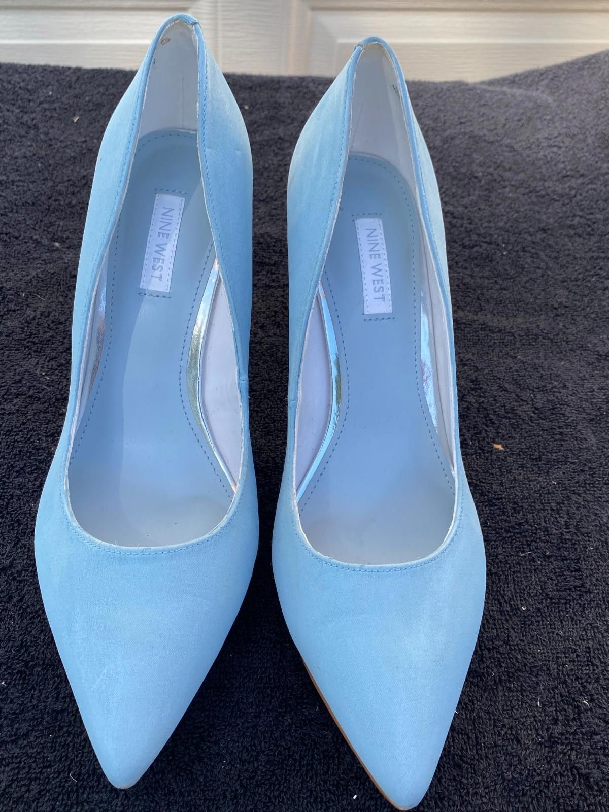 Nine West Womens NINE WEST Sky BLue Pointy Toe Pumps SZ. 8M (S627) Size US 8 / IT 38 - 1 Thumbnail