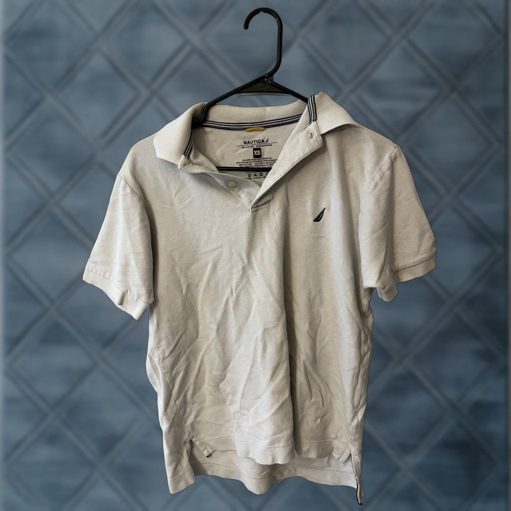 Nautica Nautica Polo Shirt Classic Fit Short Sleeve White XS Cotton Woven Logo Golf Boating Mens Polo Shirt Size US XS / EU 42 / 0 - 1 Thumbnail