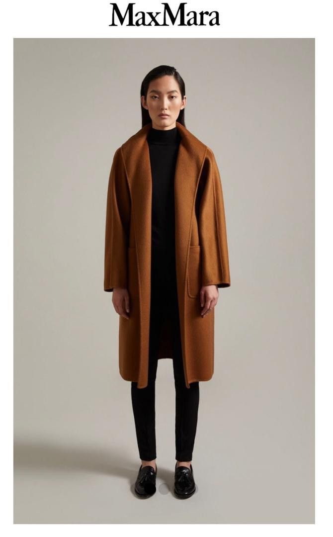 Max Mara MAX MARA TOBACCO CASHMERE CARDIGAN COAT