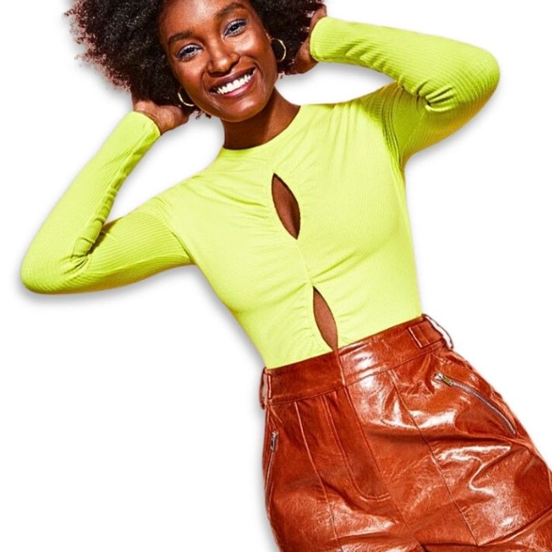 Other Royalty By Maluma Bodysuit Ribbed Yellow Women's XXXL NWT Size 3XL / US 20-22 - 1 Thumbnail