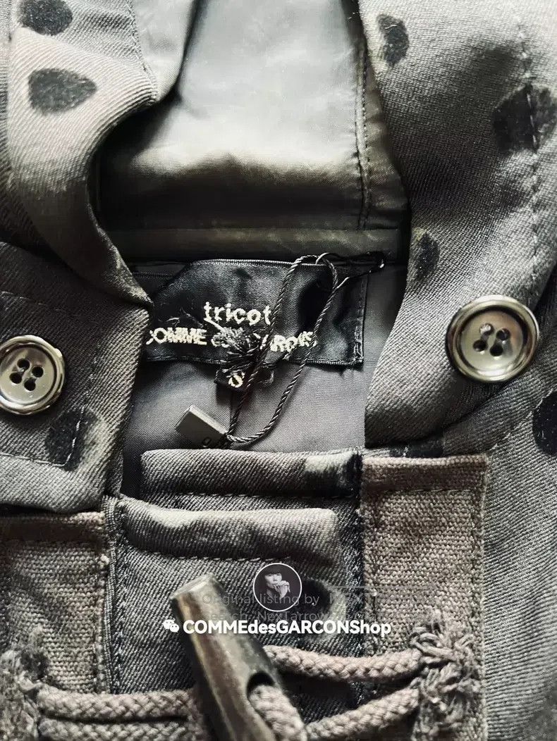 Comme des Garcons Comme Des Garcons Polka-dot dark horn button hooded coat Size S / US 4 / IT 40 - 6 Thumbnail
