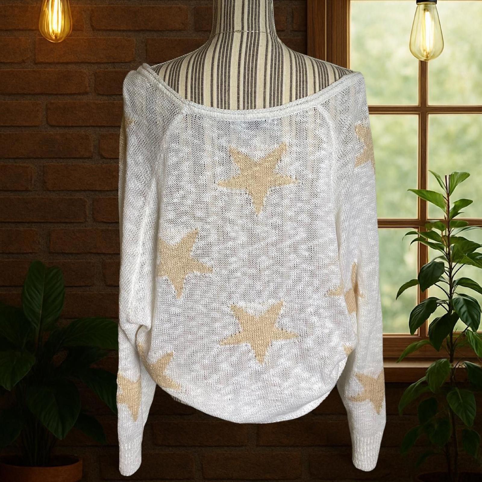 Other White and gold star knit sweater Size S / US 4 / IT 40 - 4 Thumbnail