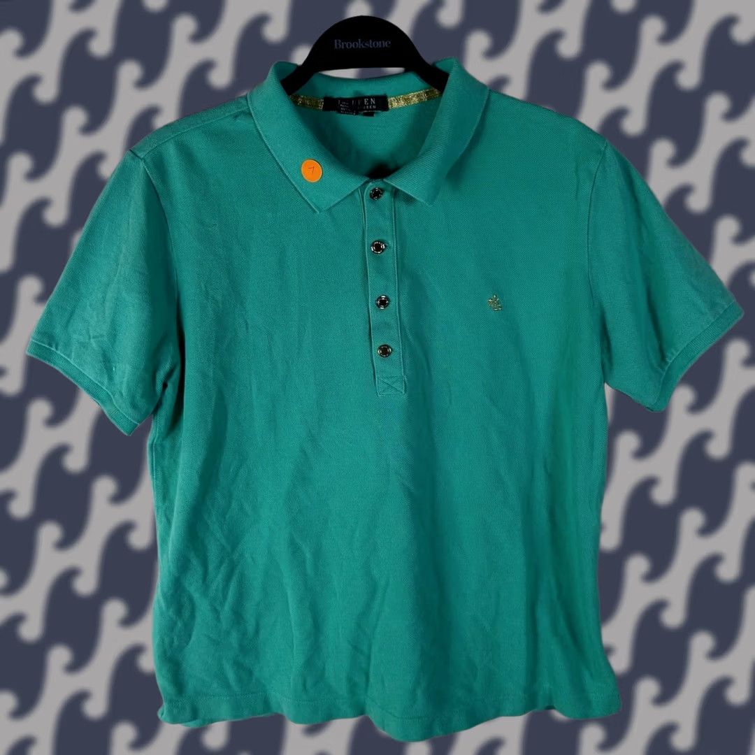 Ralph Lauren Lauren Ralph Lauren Polo Shirt Womens Green Cotton Pique Short Sleeve Size L Size L / US 10 / IT 46 - 1 Thumbnail