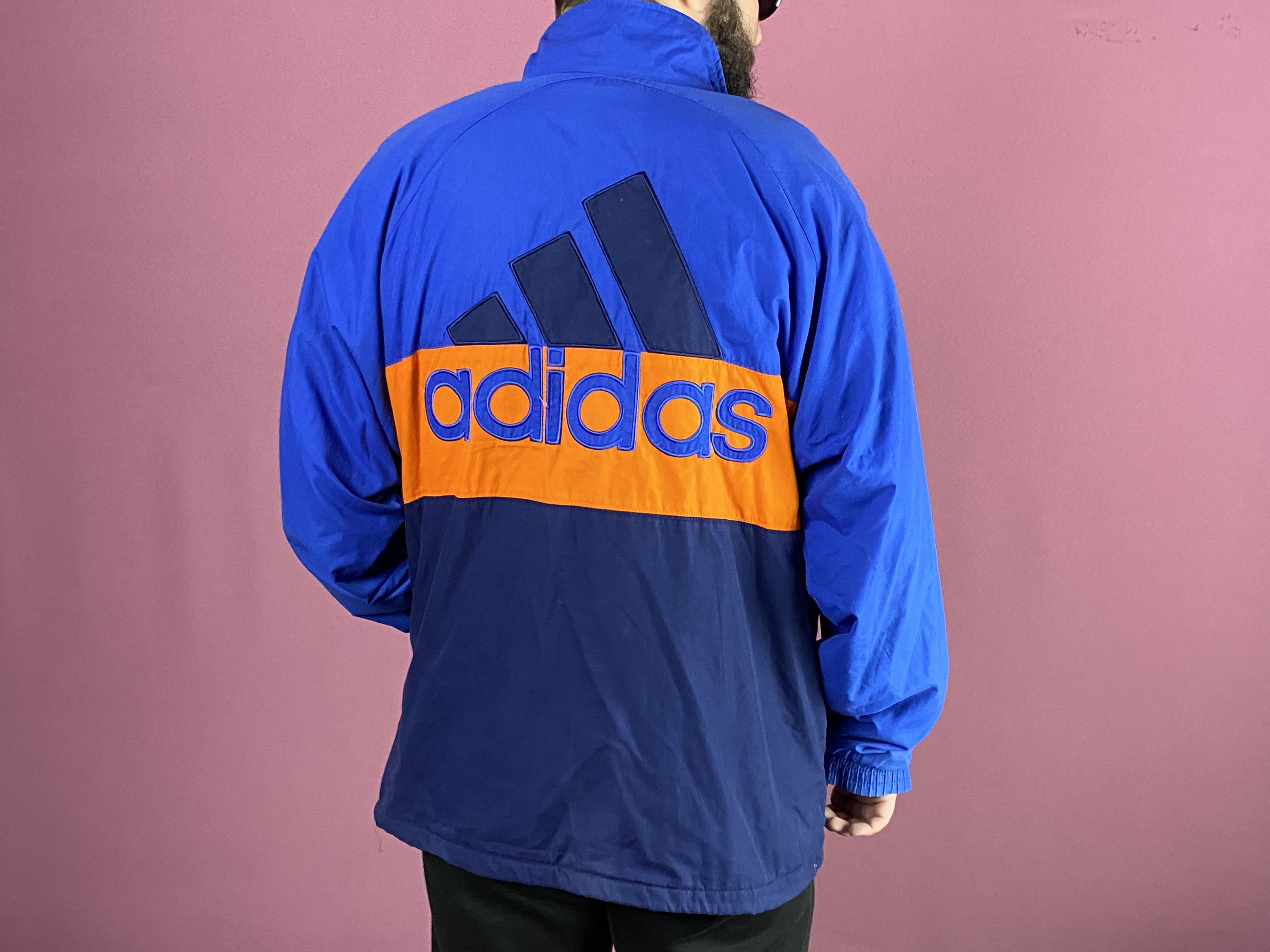 Adidas × Vintage 90s Adidas Vintage Men's Windbreaker Jacket - L Size US L / EU 52-54 / 3 - 5 Thumbnail