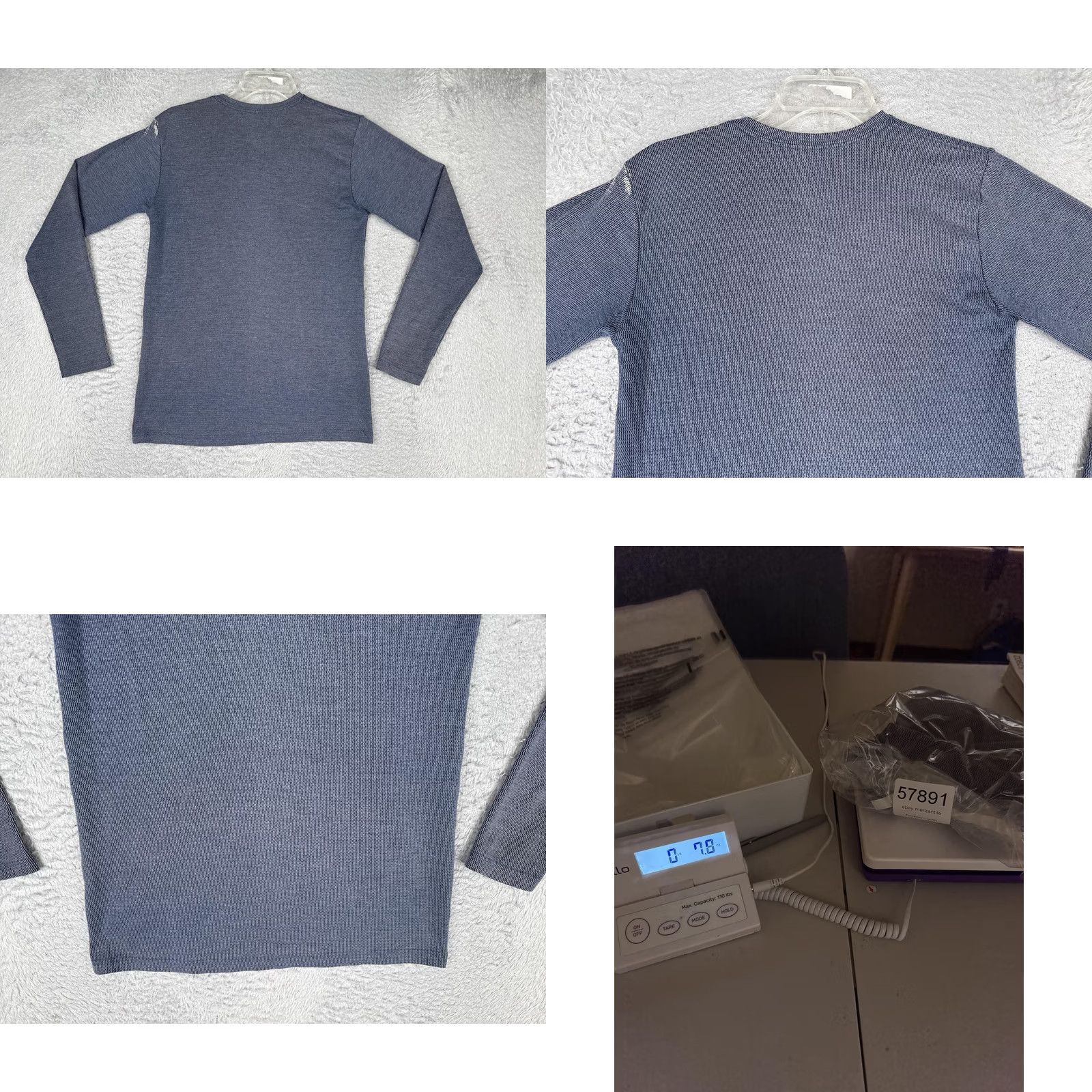Tommy Hilfiger Tommy Hilfiger Shirt Womens 2 Gray V-Neck Long Sleeve Tee Top Casual Knit Cotton Embroidered Flag Logo Size XS / US 0-2 / IT 36-38 - 9 Thumbnail