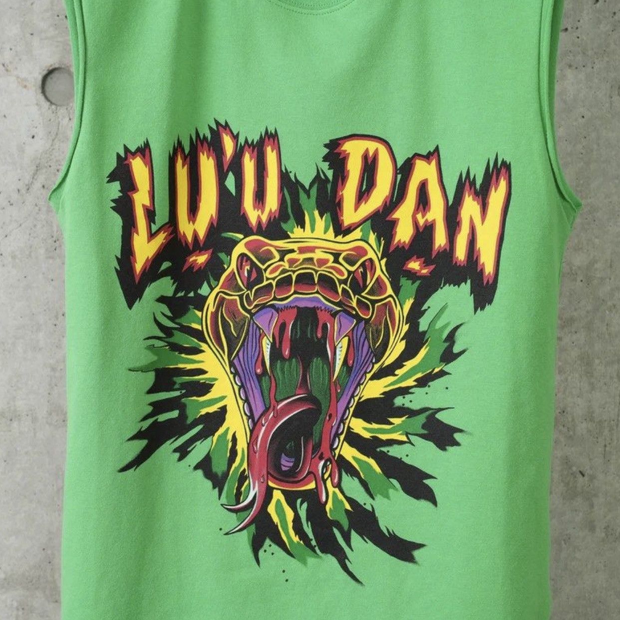 LUU DAN LỰU ĐẠN Lizard Green Sleeveless Top (Unisex) Size US M / EU 48-50 / 2 - 2 Thumbnail