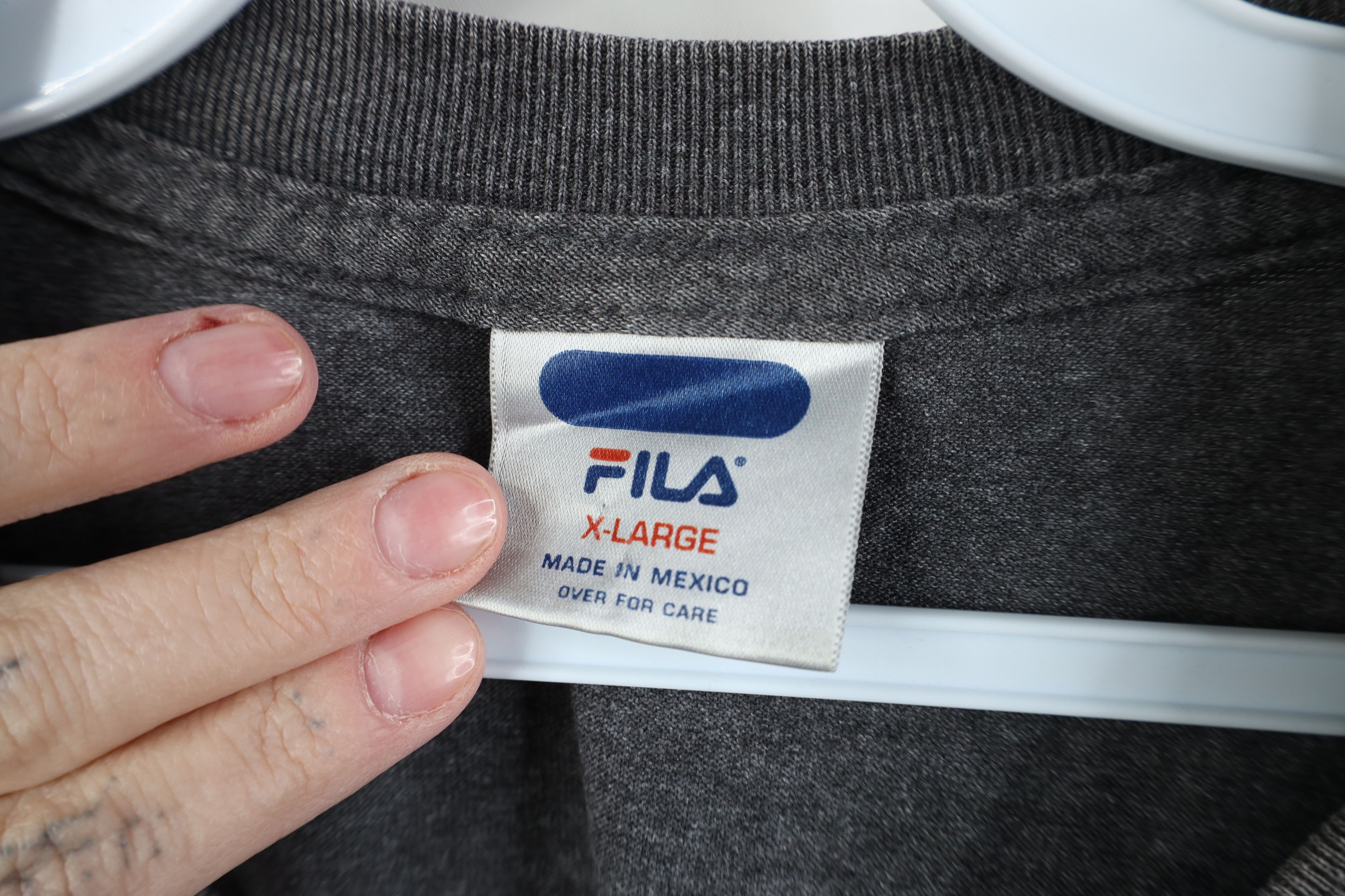 Fila Vintage 90s Fila Spell Out Short Sleeve T-Shirt Heather Gray Size US XL / EU 56 / 4 - 10 Thumbnail