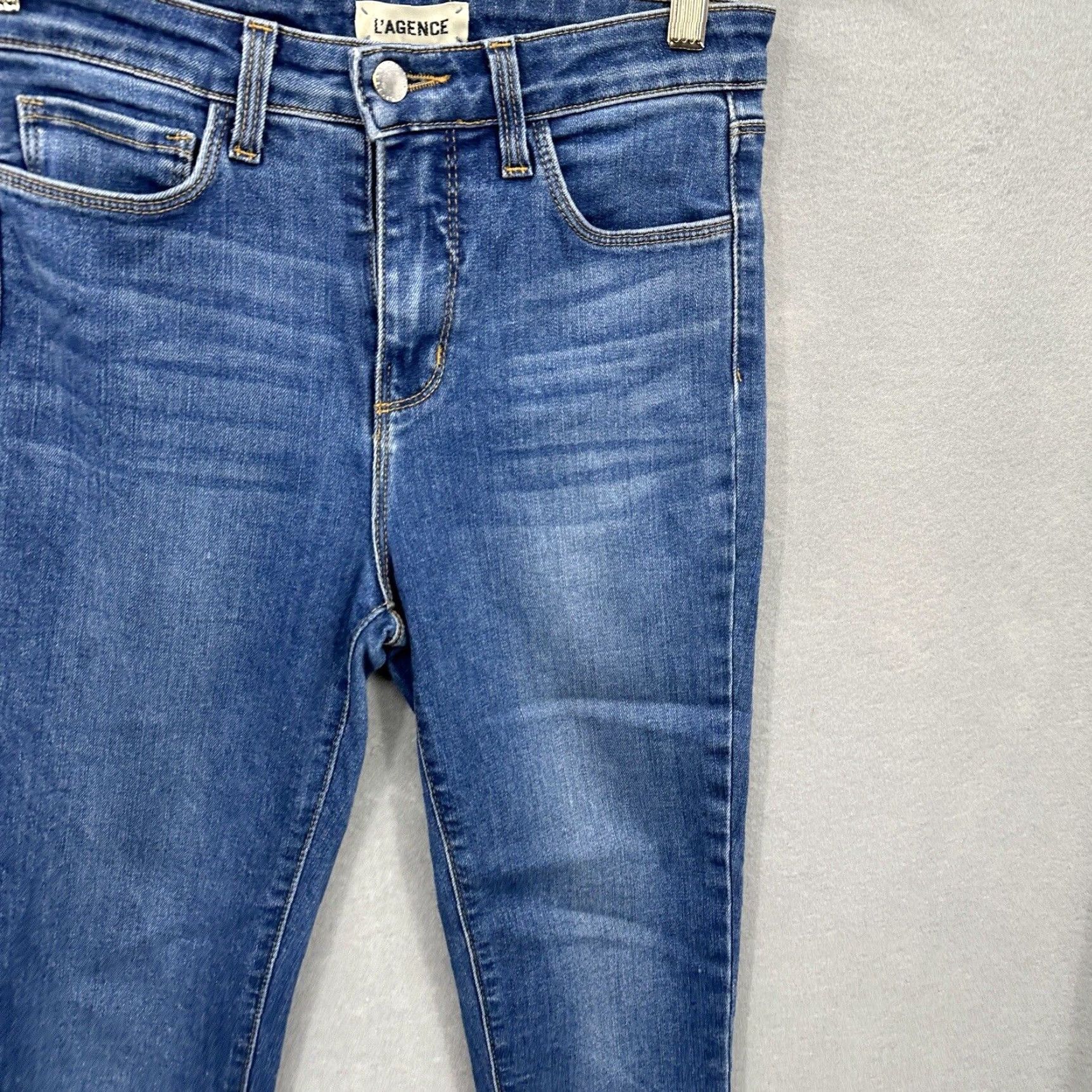 L'AGENCE L'AGENCE Jeans Womens 25 High-Rise Straight Leg Denim Blue Minimalist USA Size 42" / US 20 - 3 Thumbnail