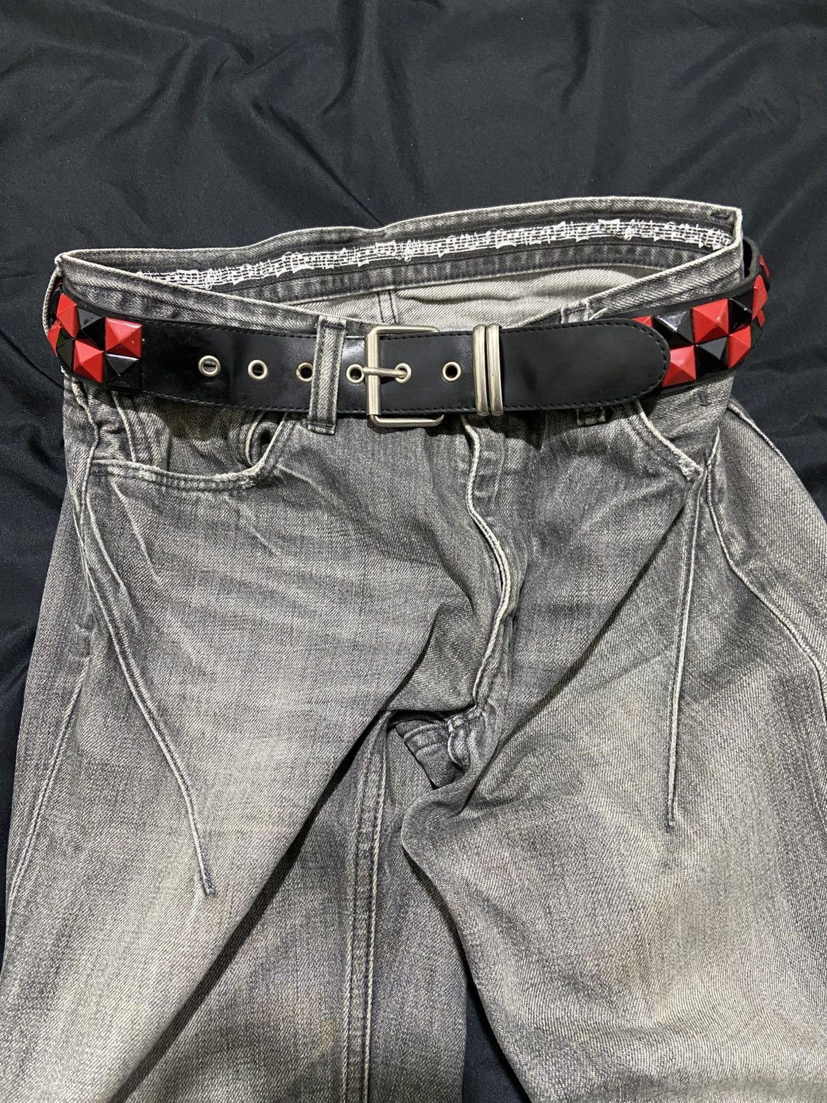 Isamu Katayama Backlash JAPANESE PUNK UKNOWN BRAND LEATHER BELT 14thaddiction style Size ONE SIZE - 2 Thumbnail