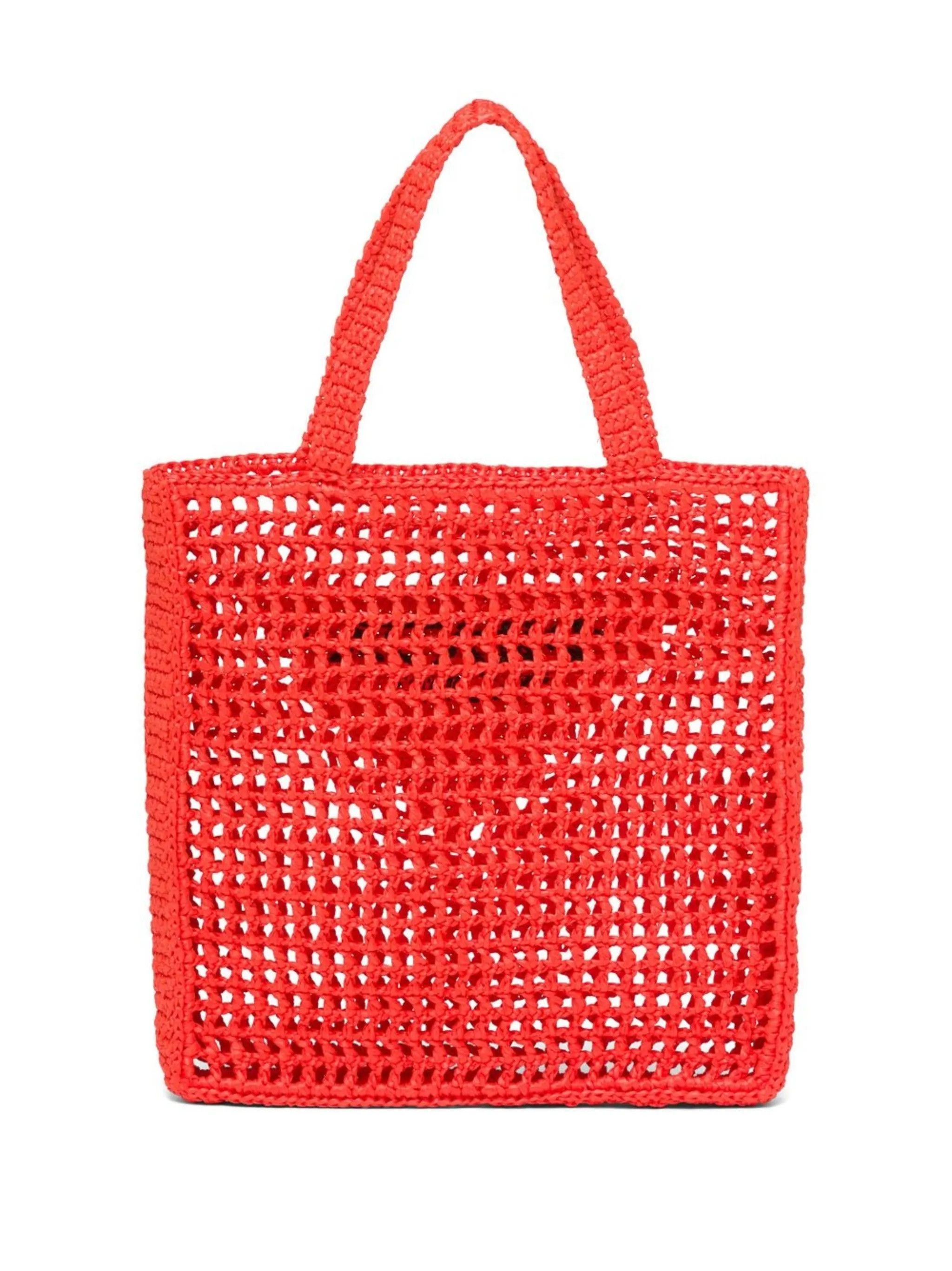 Prada o1la1rc1a0925 Size: OS / Triangle-Logo Crochet Tote Bag Size ONE SIZE - 3 Thumbnail