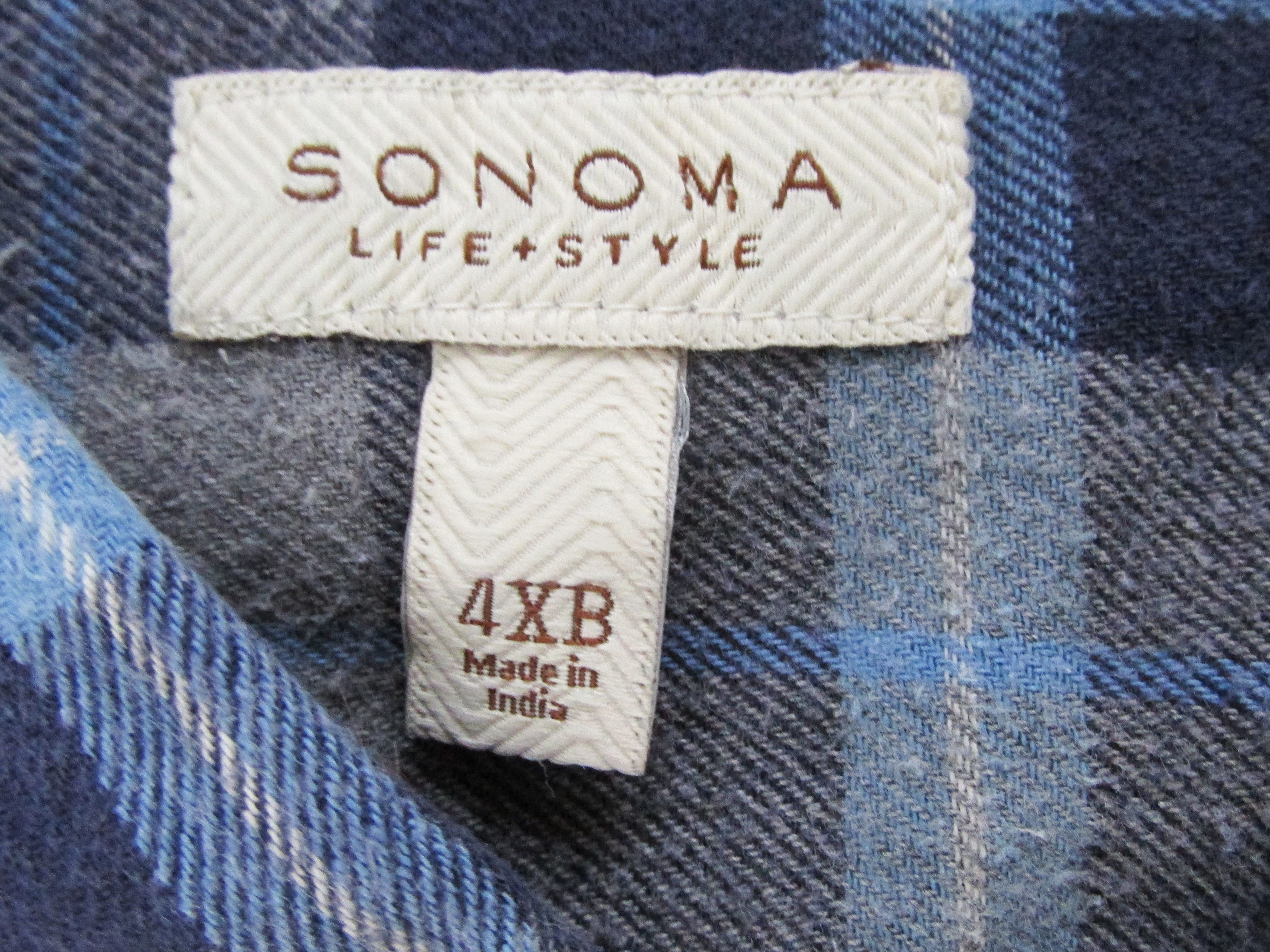 Sonoma Sonoma Men's Cotton Flannel Shirt Size 4XB Size US XXL / EU 58 / 5 - 2 Thumbnail