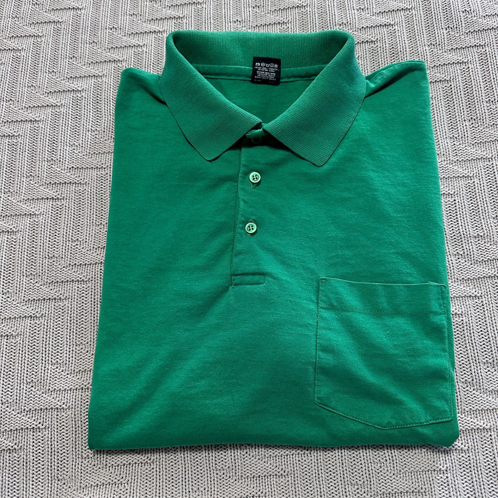 Vintage Vintage 80s green short sleeve polo Size US XL / EU 56 / 4 - 1 Thumbnail