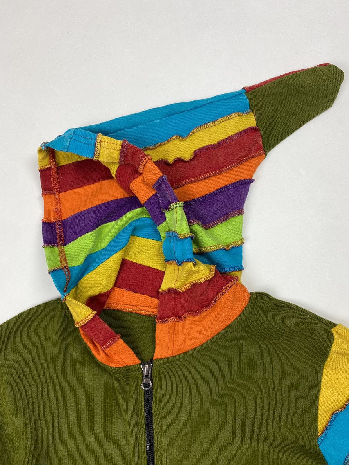 Vintage Y2K Vintage Nepalese Fairy Patchwork Hoodie Size L / US 10 / IT 46 - 3 Thumbnail