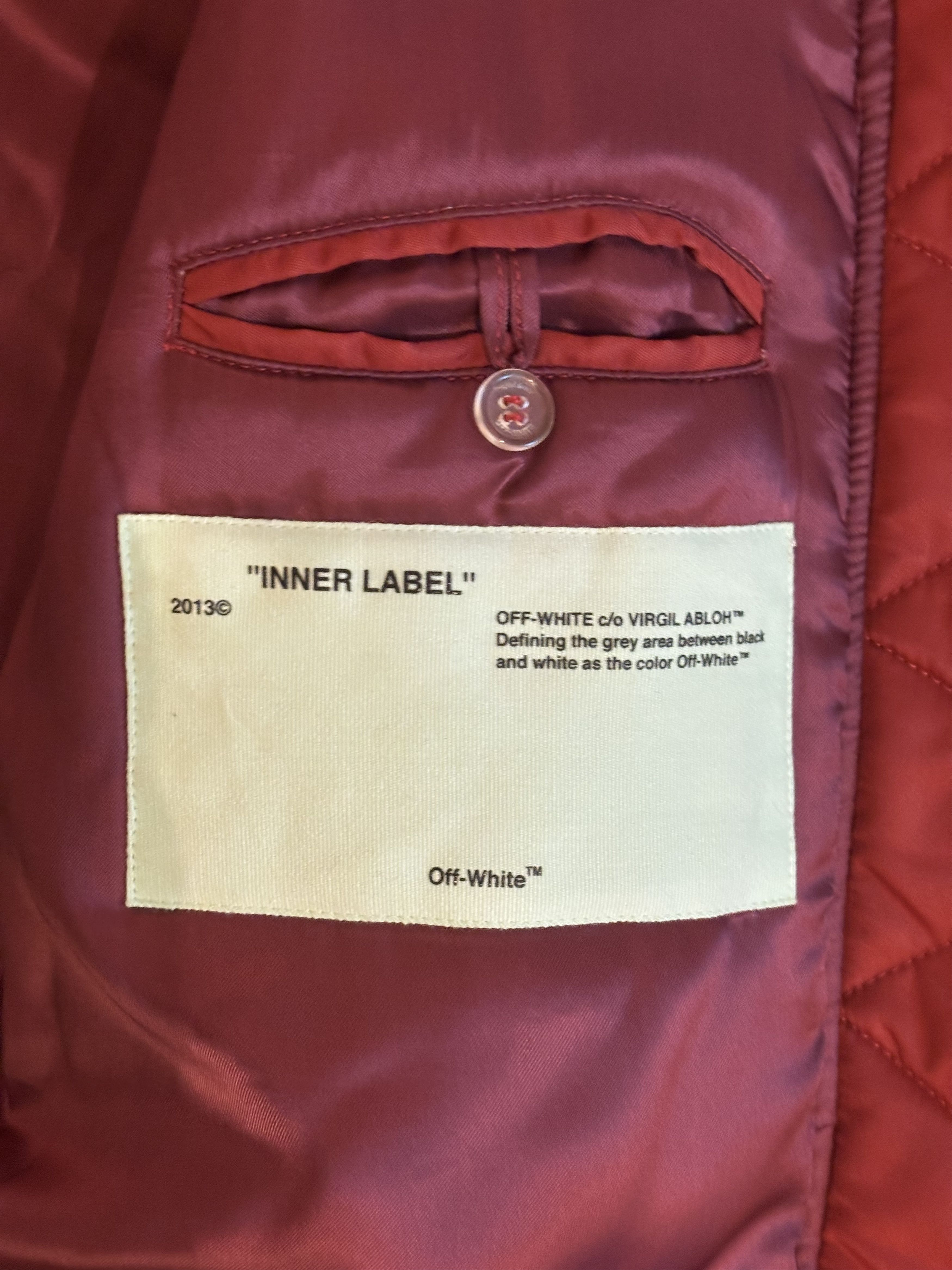 Off-White Veste bombers en nylon bordeaux Off-White en tbe Size US L / EU 52-54 / 3 - 11 Thumbnail