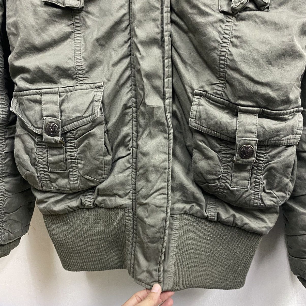 Von Dutch military green Von Dutch hooded jacket four front pockets Size US M / EU 48-50 / 2 - 9 Thumbnail
