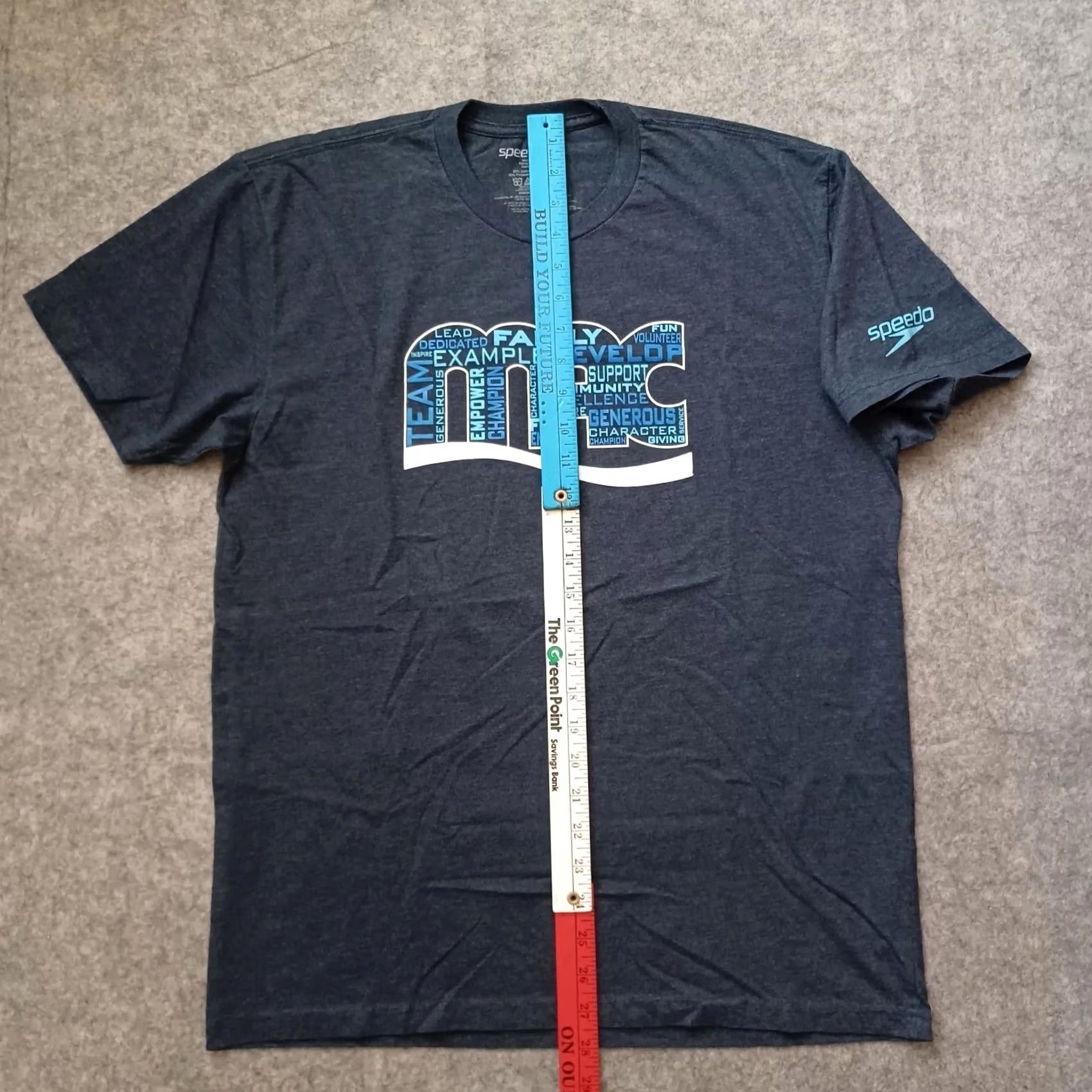 Speedo Speedo Mens T Shirt Large Blue MAC Graphic Front Back Big Logo Retro Casual Shirt Mens L Blue Logo Size US L / EU 52-54 / 3 - 7 Thumbnail