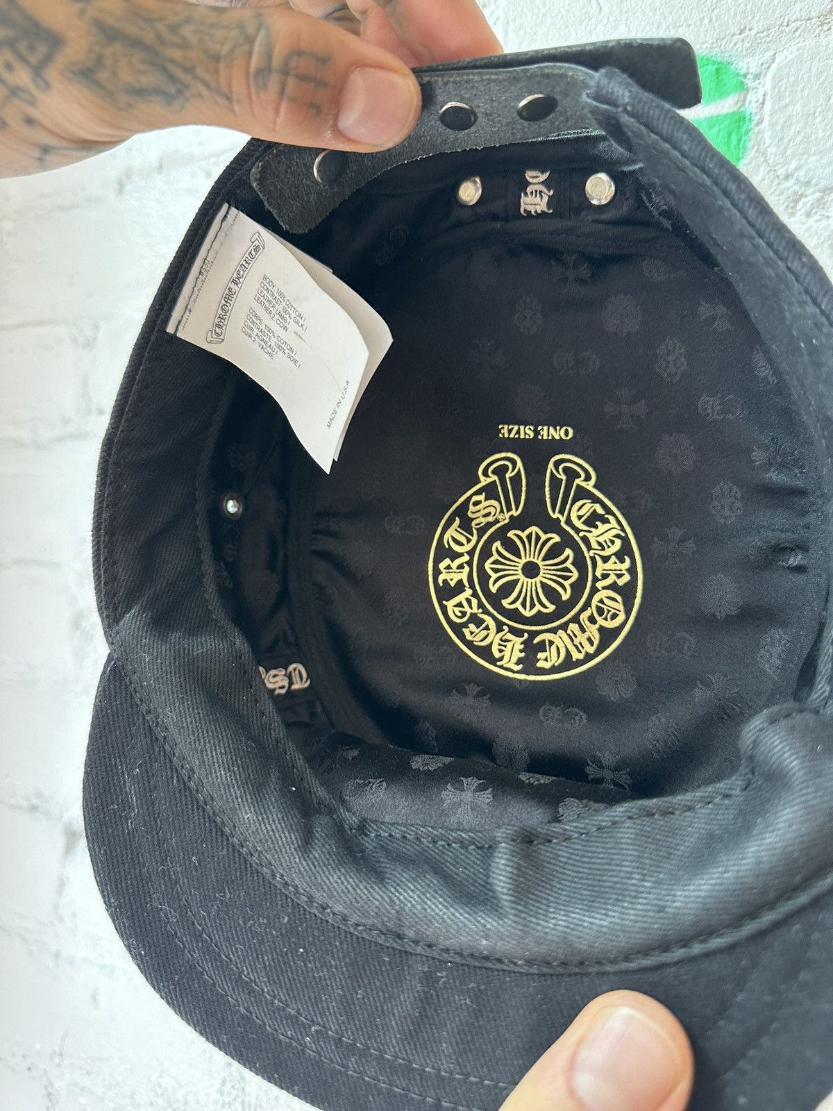 Chrome Hearts CHROME HEARTS PATCHED CONDUCTOR HAT Size ONE SIZE - 5 Thumbnail