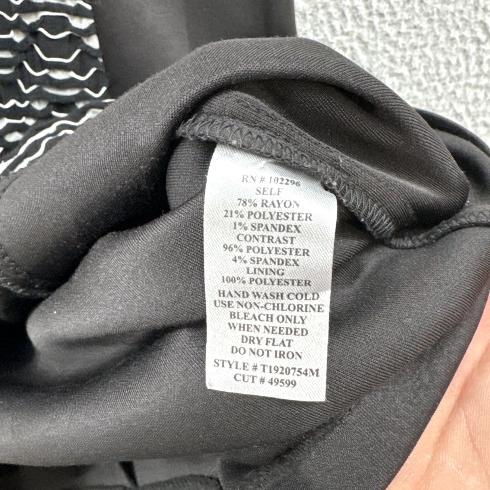 Vintage Connected Women’s Black Gray Stretch Sheath Sleeveless Dress Size 10 (Polyester) Size L / US 10 / IT 46 - 4 Thumbnail