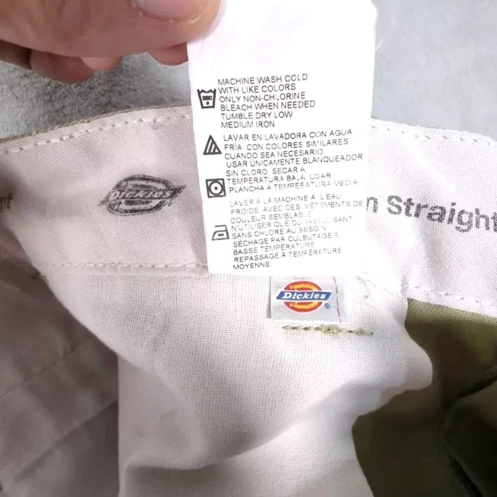 Dickies Dickies Slim Straight Chino Pants Mens 32x30 Beige Cotton Blend Zip Fly Size US 32 / EU 48 - 6 Thumbnail