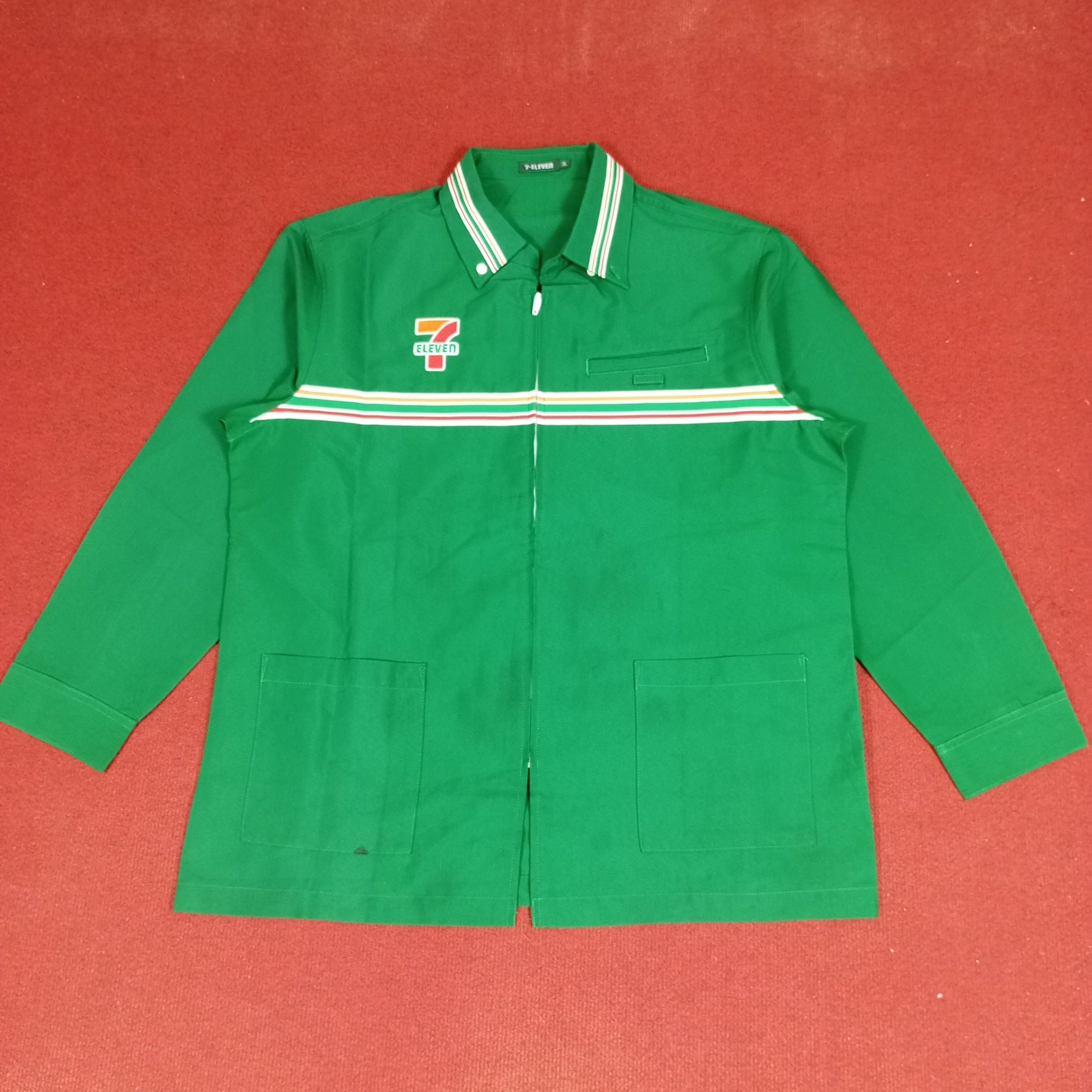 Vintage 7 Eleven Japanese Workers Workwear Jacket Size US L / EU 52-54 / 3 - 1 Thumbnail
