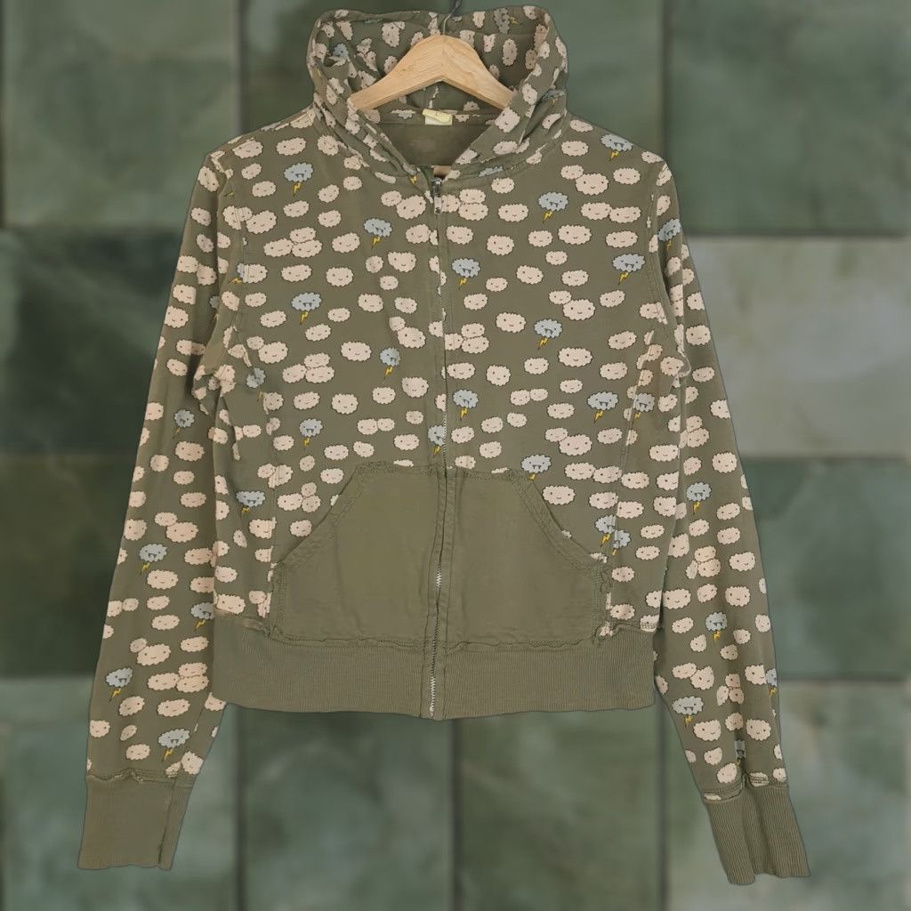 Vintage VINTAGE Loyal Army Hoodie Juniors Large Green Cloud Kawaii Sweatshirt Size L / US 10 / IT 46 - 1 Thumbnail