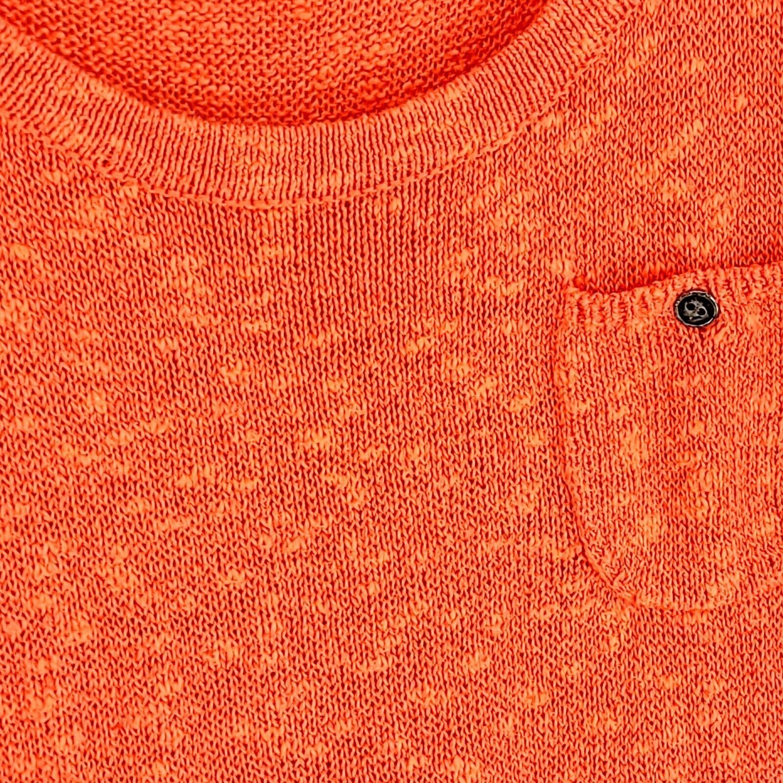 Ann Taylor Ann Taylor Loft Orange Knit Scoop Neck Cap Sleeve Front Pock Size S / US 4 / IT 40 - 3 Thumbnail