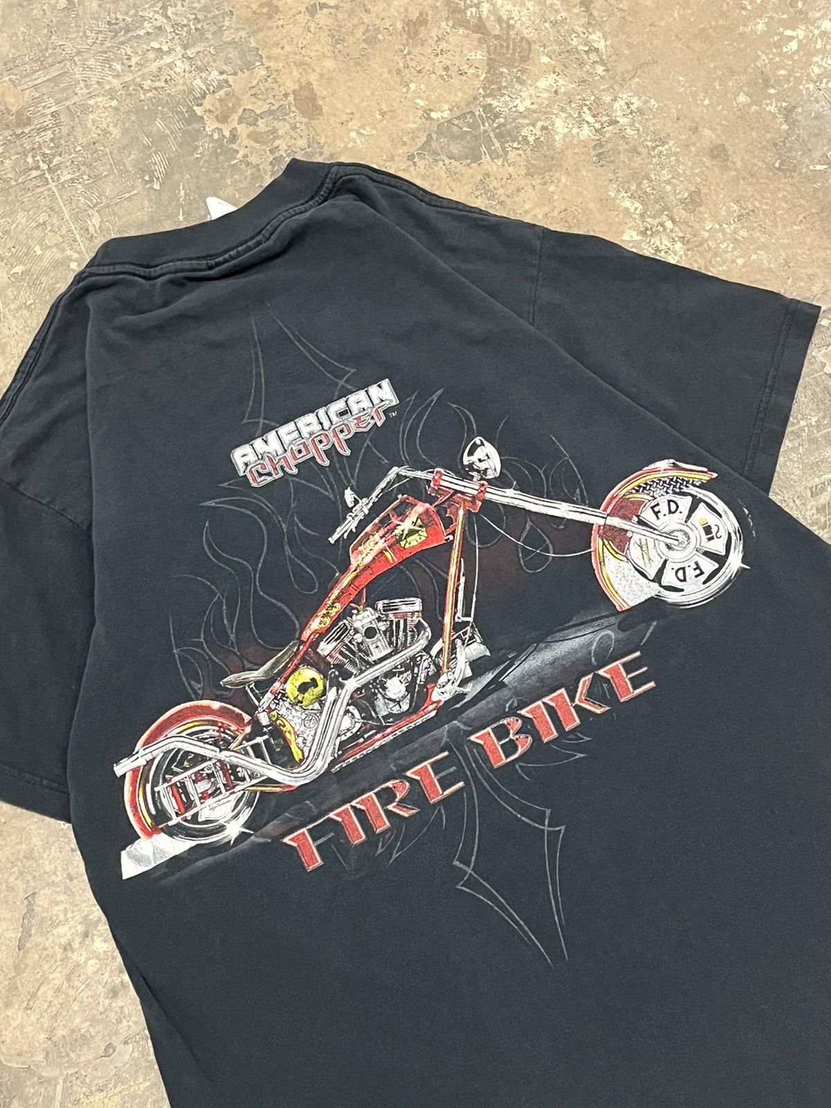 Harley Davidson × Vintage Vintage biker t shirt American chopper harley style faded Size US M / EU 48-50 / 2 - 2 Thumbnail