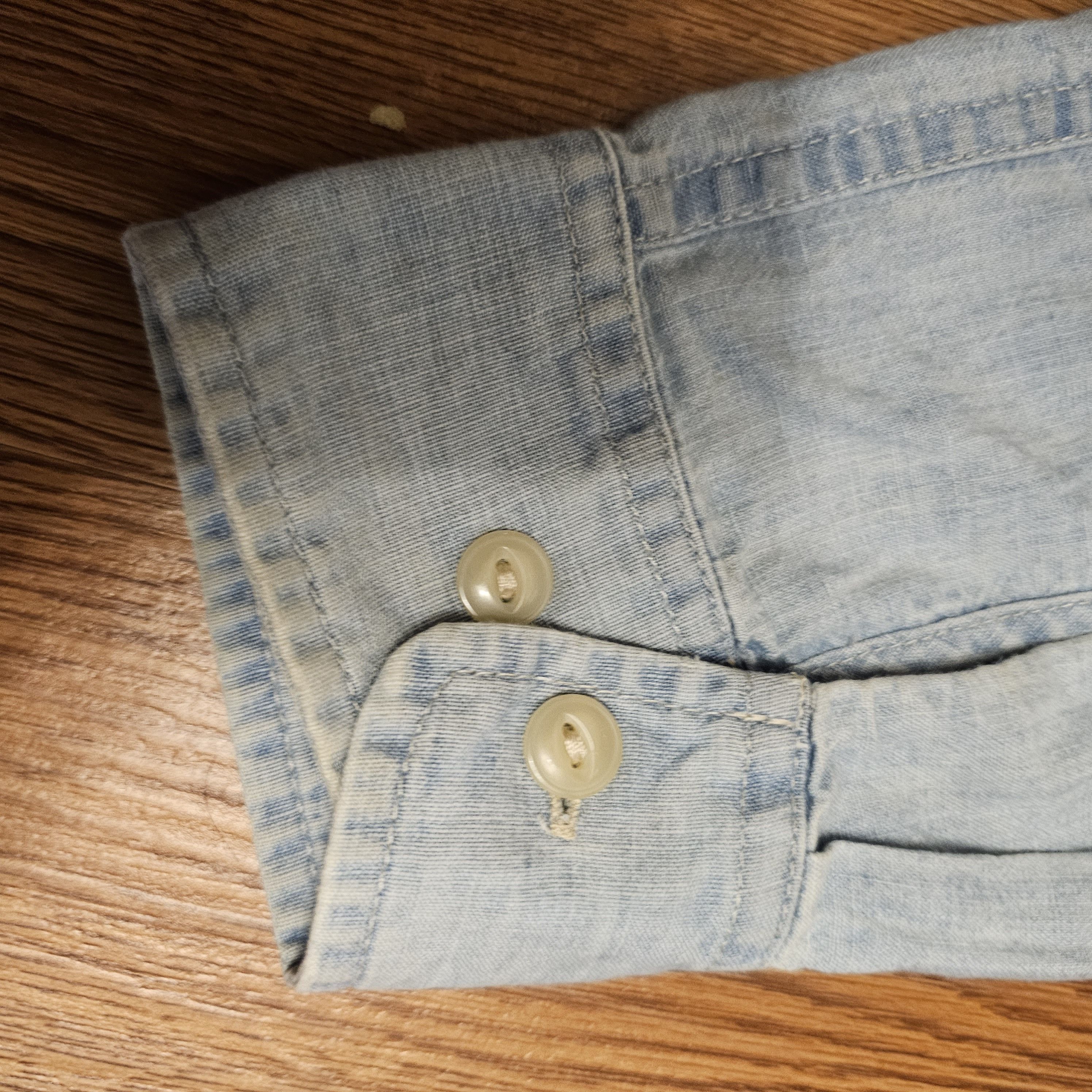 Denim & Supply Ralph Lauren Vintage Ralph Lauren Patch American Flag Chambray Shirt Size US S / EU 44-46 / 1 - 3 Thumbnail