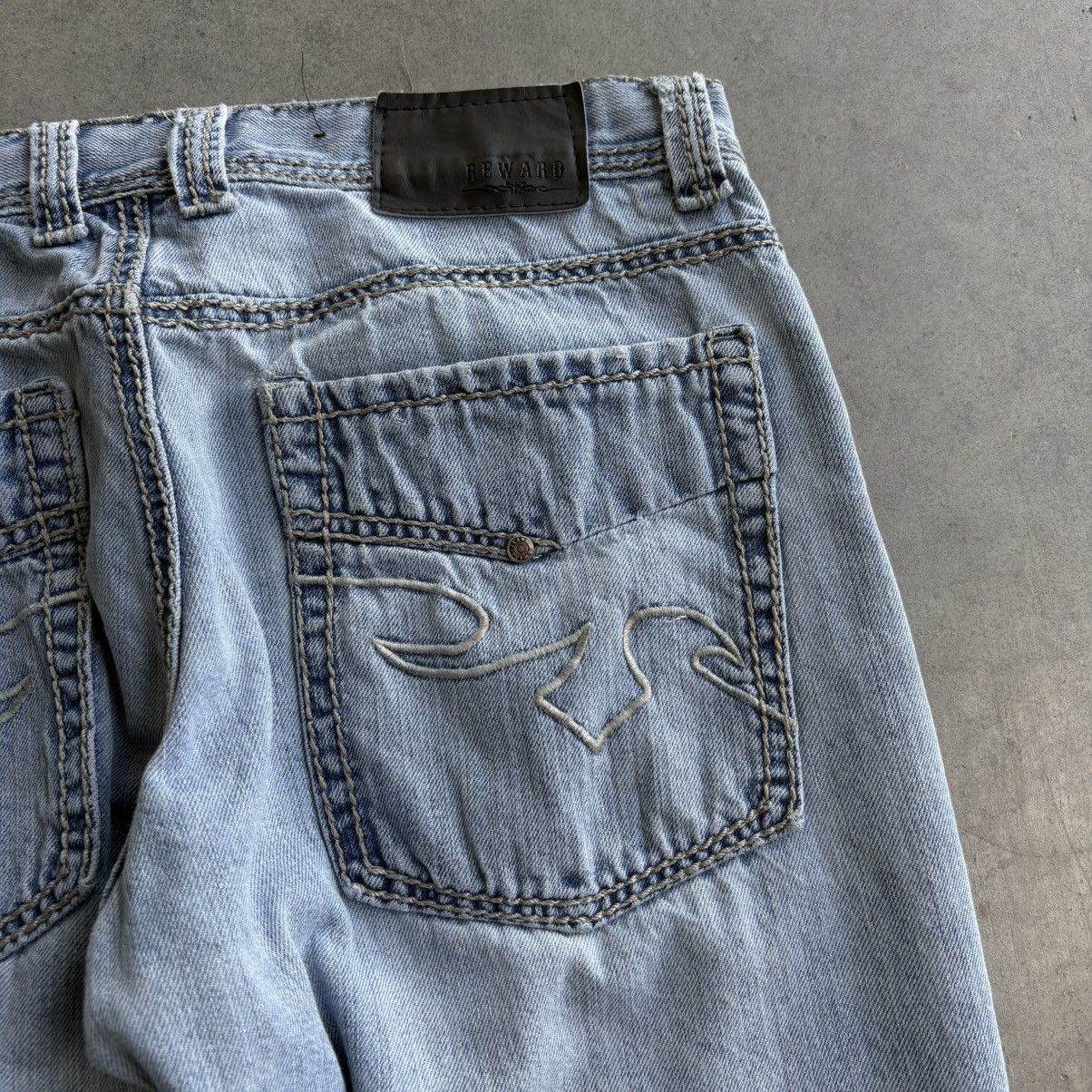 Southpole Vintage Y2K Reward Jeans Baggy Wide Leg Skater Style Wash Size US 32 / EU 48 - 3 Thumbnail