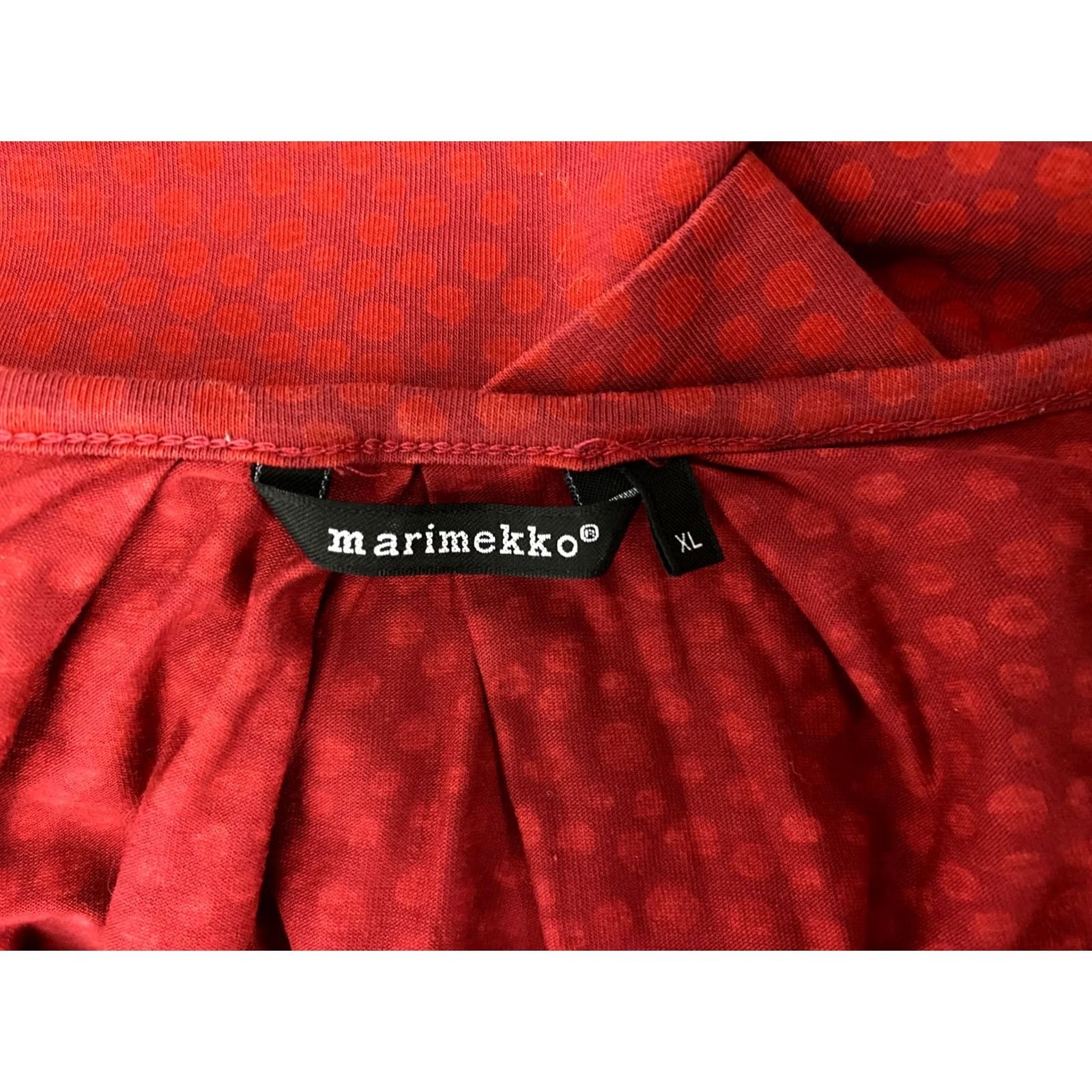 Marimekko Marimekko Shirt Womens XL Red Tunic Long Sleeve XS? Size XL / US 12-14 / IT 48-50 - 4 Thumbnail