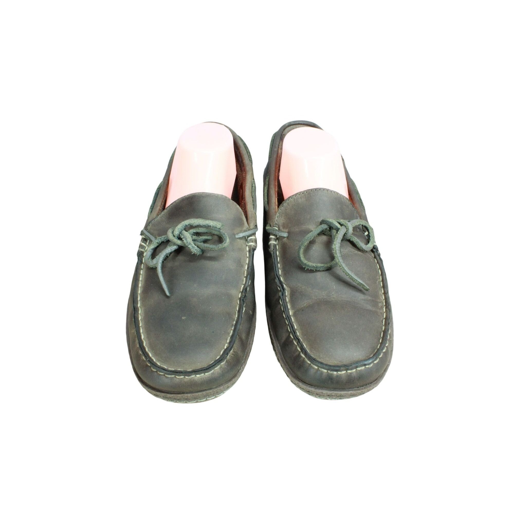L.L. Bean × Leather LL Bean Leather Flannel Lined Handsewn Moccasin Slippers Size US 10 / EU 43 - 5 Thumbnail