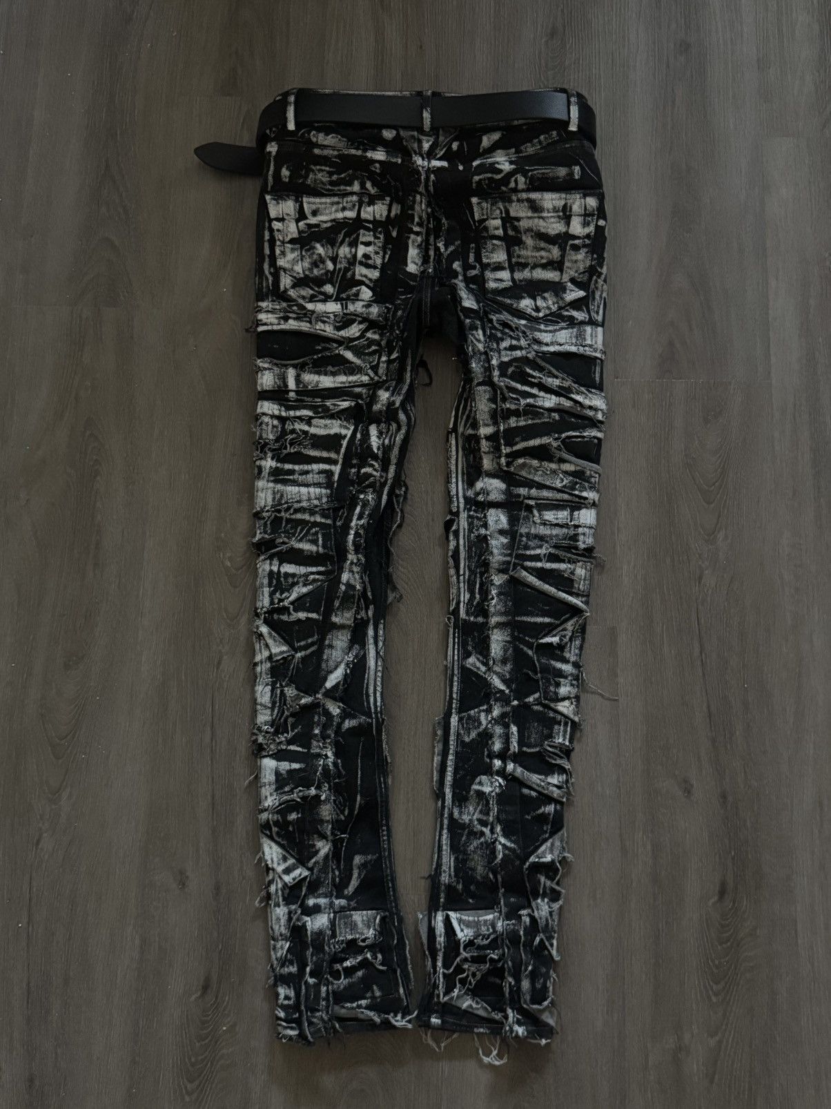 Rick Owens Drkshdw Rick Owens FW21 Destroyed Waxed Tyrone Size US 30 / EU 46 - 4 Thumbnail