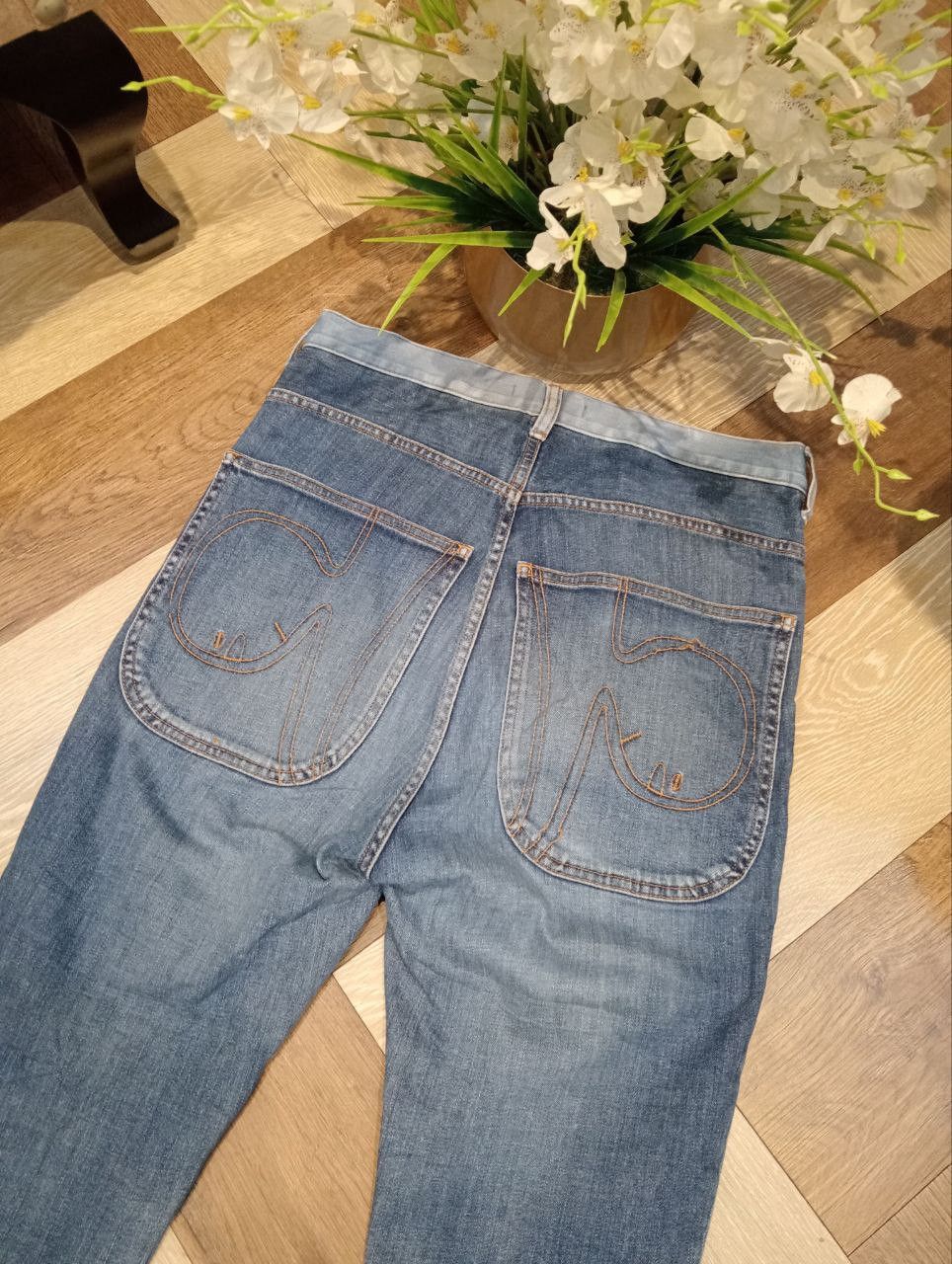 Tsumori Chisato TSUMORI CHISATO by ISSEY MIYAKE STRETCH BLUE JEANS Size US 31 - 8 Thumbnail