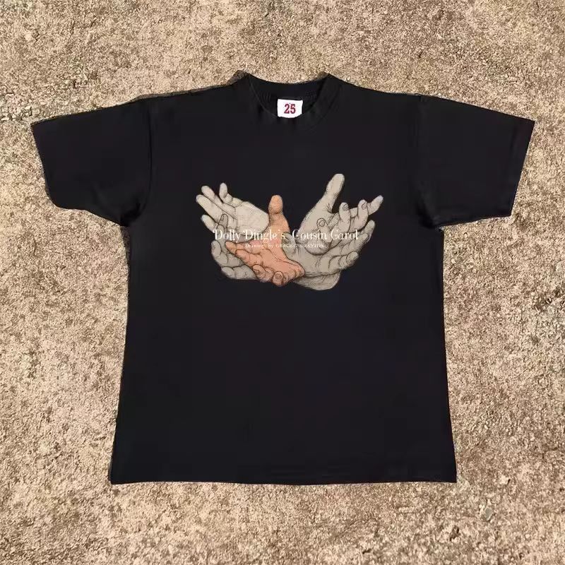 Other Black washed vintage palm pattern loose tee Size US M / EU 48-50 / 2 - 1 Thumbnail