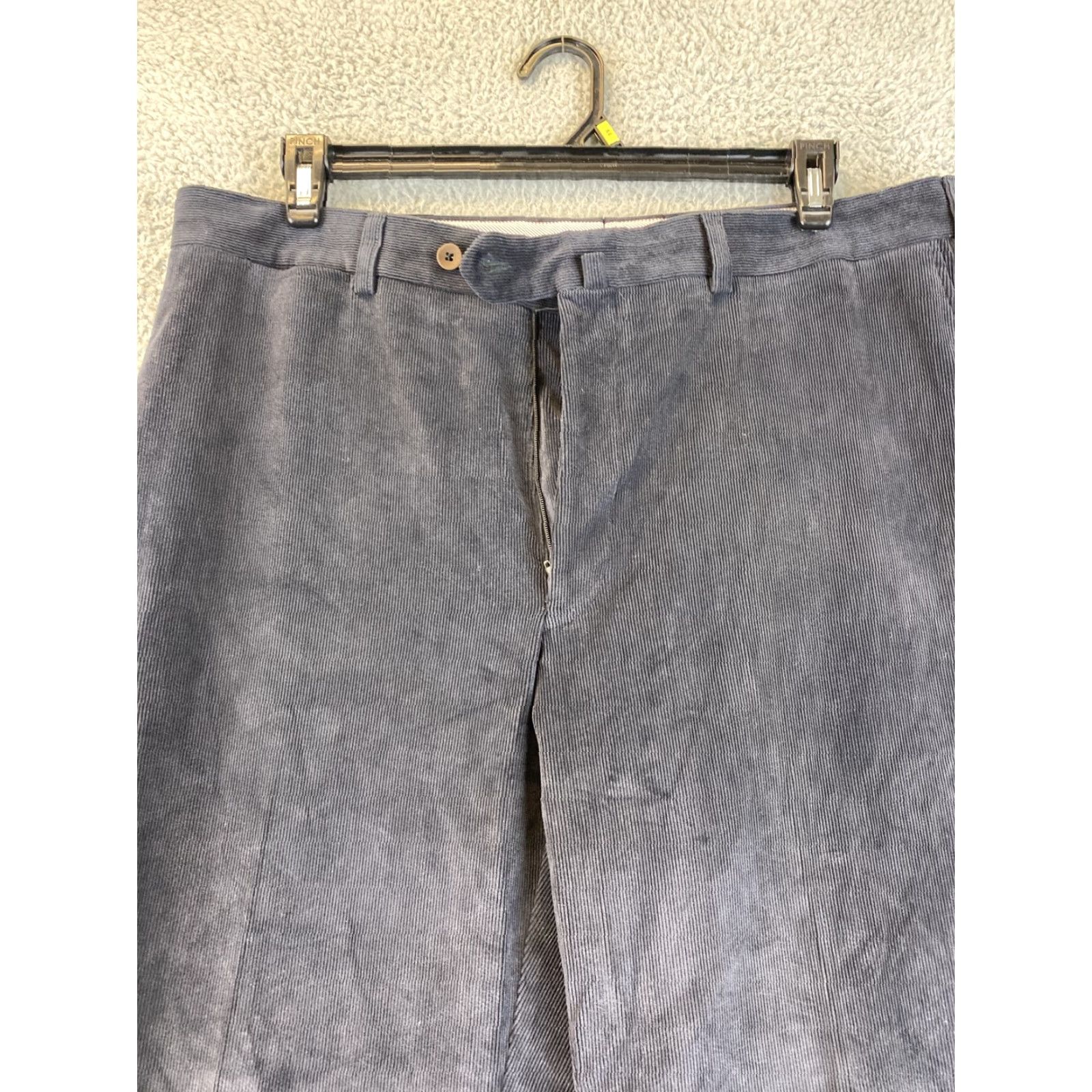 Canali Canali Men's Corduroy Dress Pants Size 38 Regular Fit Gray Stretch Cotton Italy Size US 38 / EU 54 - 2 Thumbnail