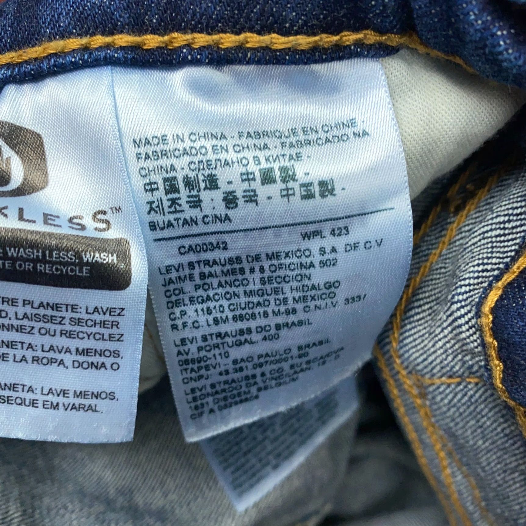 Levi's Levi's Jeans 505 Straight Mens 30x31 Denim Stretch Blue, Regular Fit, 5-Pocket, Zip Fly, Cotton Elastane, 30 Waist Men’s Jeans Size US 30 / EU 46 - 7 Thumbnail