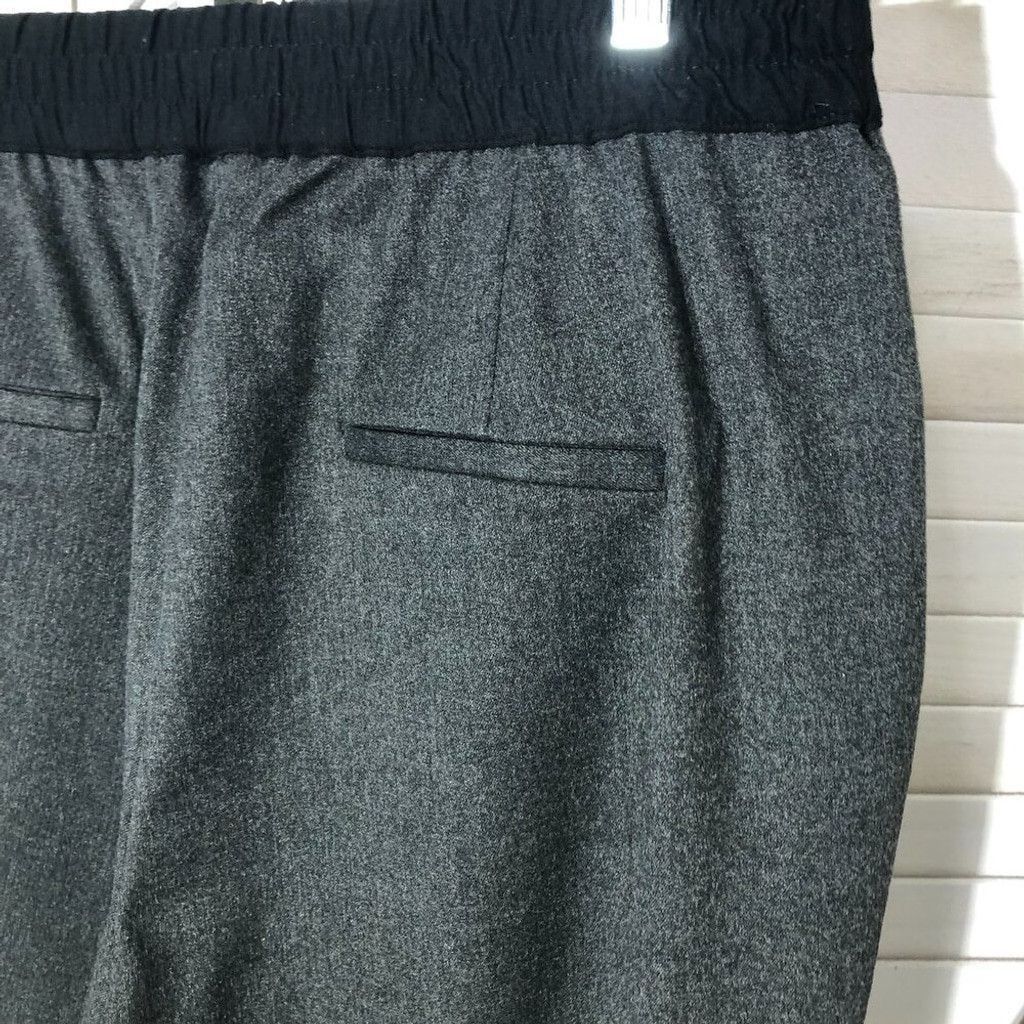Zara ZARA cuffed hem relaxed career pants elastic waist XL gray Size 38" / US 16 / IT 52 - 7 Thumbnail