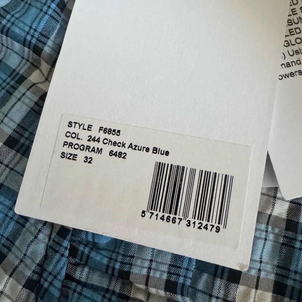 Ganni Ganni Seersucker Check Wrap Mini Dress Azure Blue XS NWT Size XS / US 0-2 / IT 36-38 - 8 Thumbnail
