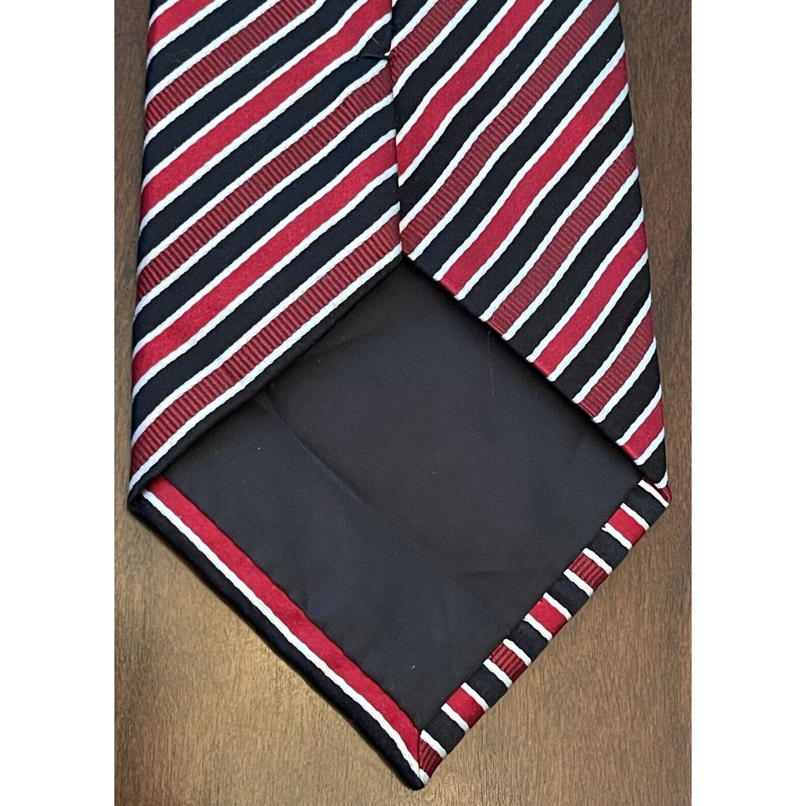 Stafford Stafford Essentials Red Black Repp Hand Made Silk Size ONE SIZE - 2 Thumbnail