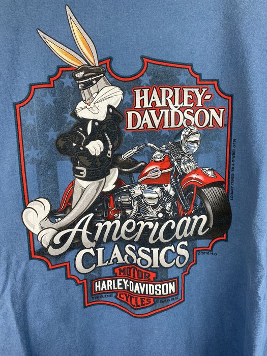 Vintage Harley Davidson Looney Tunes Bugs Bunny El Paso T shirt Tee