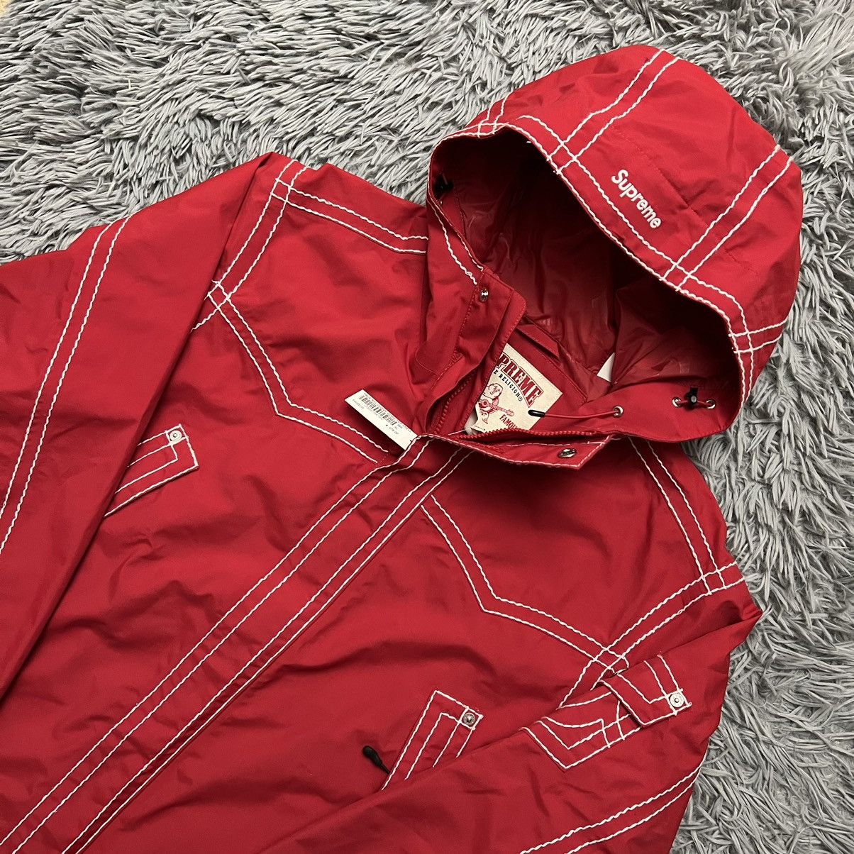 image of Fw22 Supreme True Religion Red Gore-Tex Shell Jacket Xl, Men's